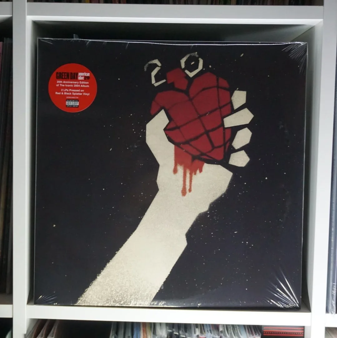 Green Day - American Idiot (20th Anniversary) red black splatter