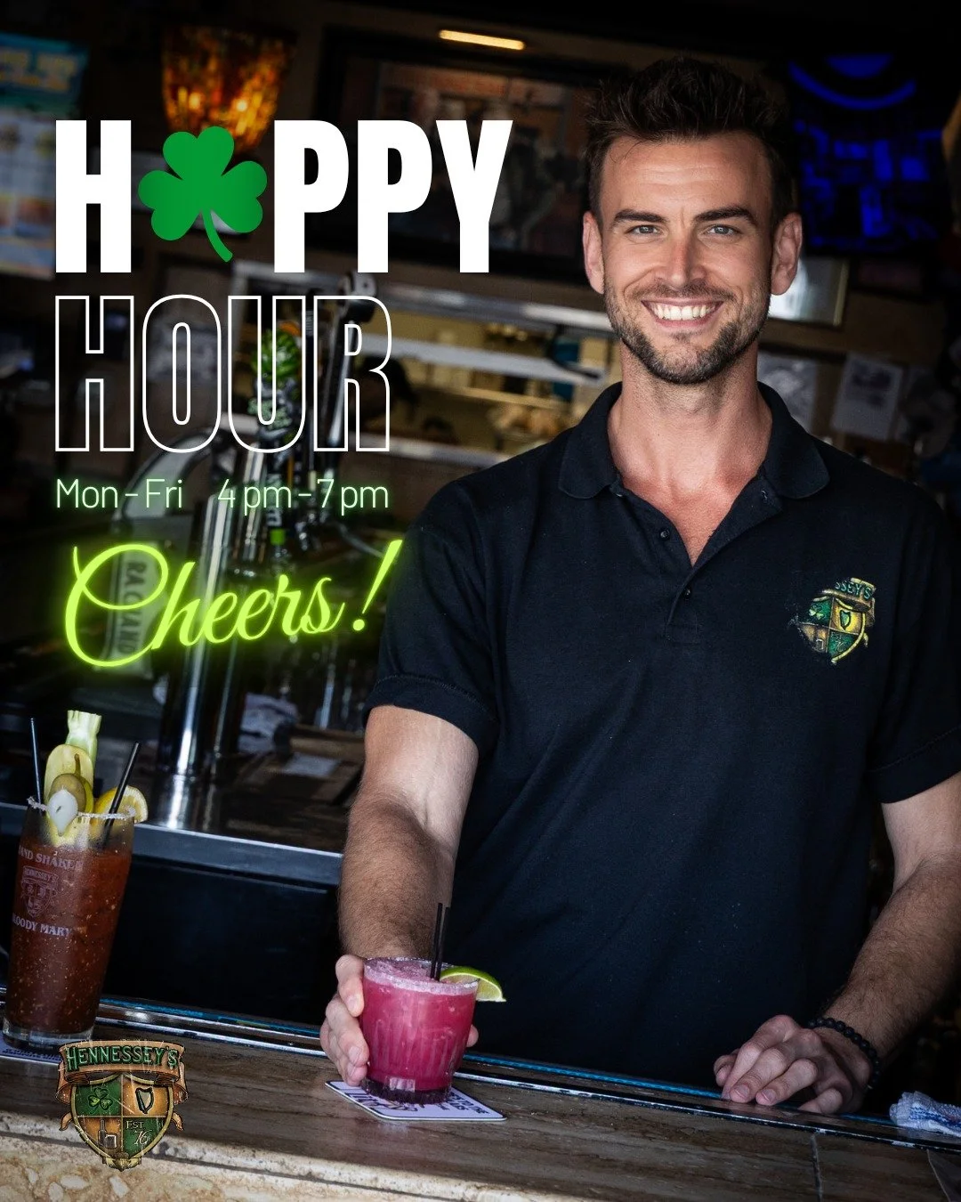 🍻✨ Happy Hour✨🍻

Join us Monday through Friday from 4-7 PM for exceptional deals: 

$7 fresh-squeezed cocktails and margaritas 
$8 savory snacks like Korean BBQ Chicken Bites and Chicken Lemongrass Potstickers 
$9 jumbo drafts, house wines, and spe