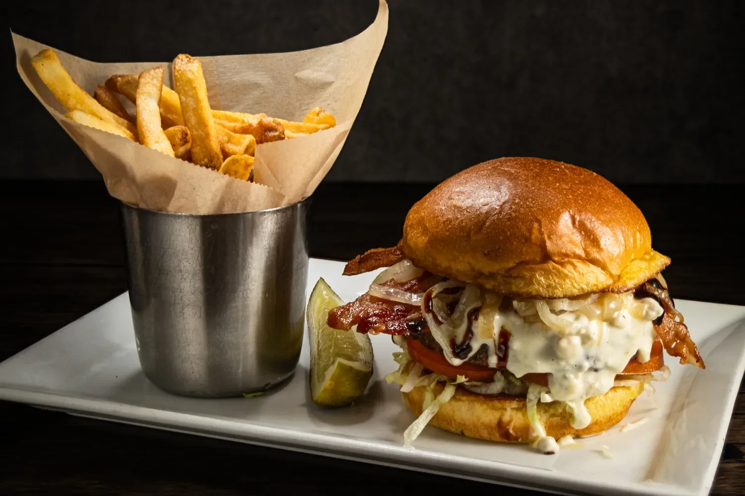 BACON BALSAMIC BLEU BURGER*