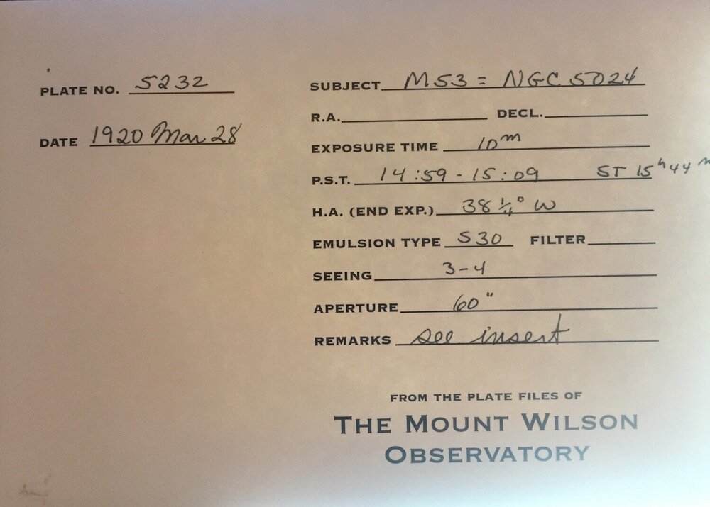 Envelope for Shapley's plate of M53