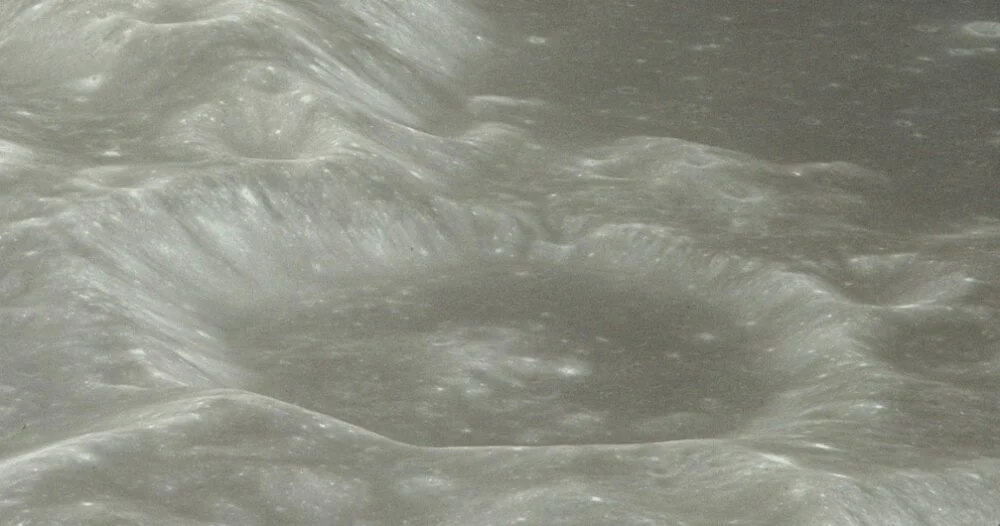 Shapley Crater on Moon - from Apollo 17