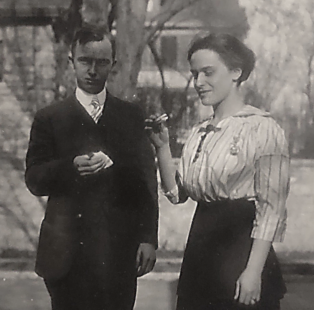 Harlow and Martha on wedding day April 15, 1914