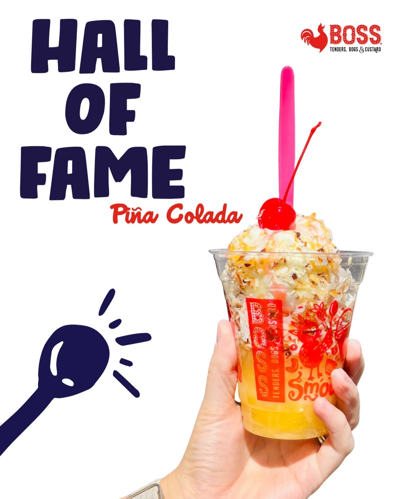 It&rsquo;s back like it never left! 🍍🥄 We are excited to announce that our Pi&ntilde;a Colada Sundae will now be a permanent member of our Hall of Fame Sundae lineup! 🌟🍨🌟 

#PinaColada #ToastedCoconut #Pineapple