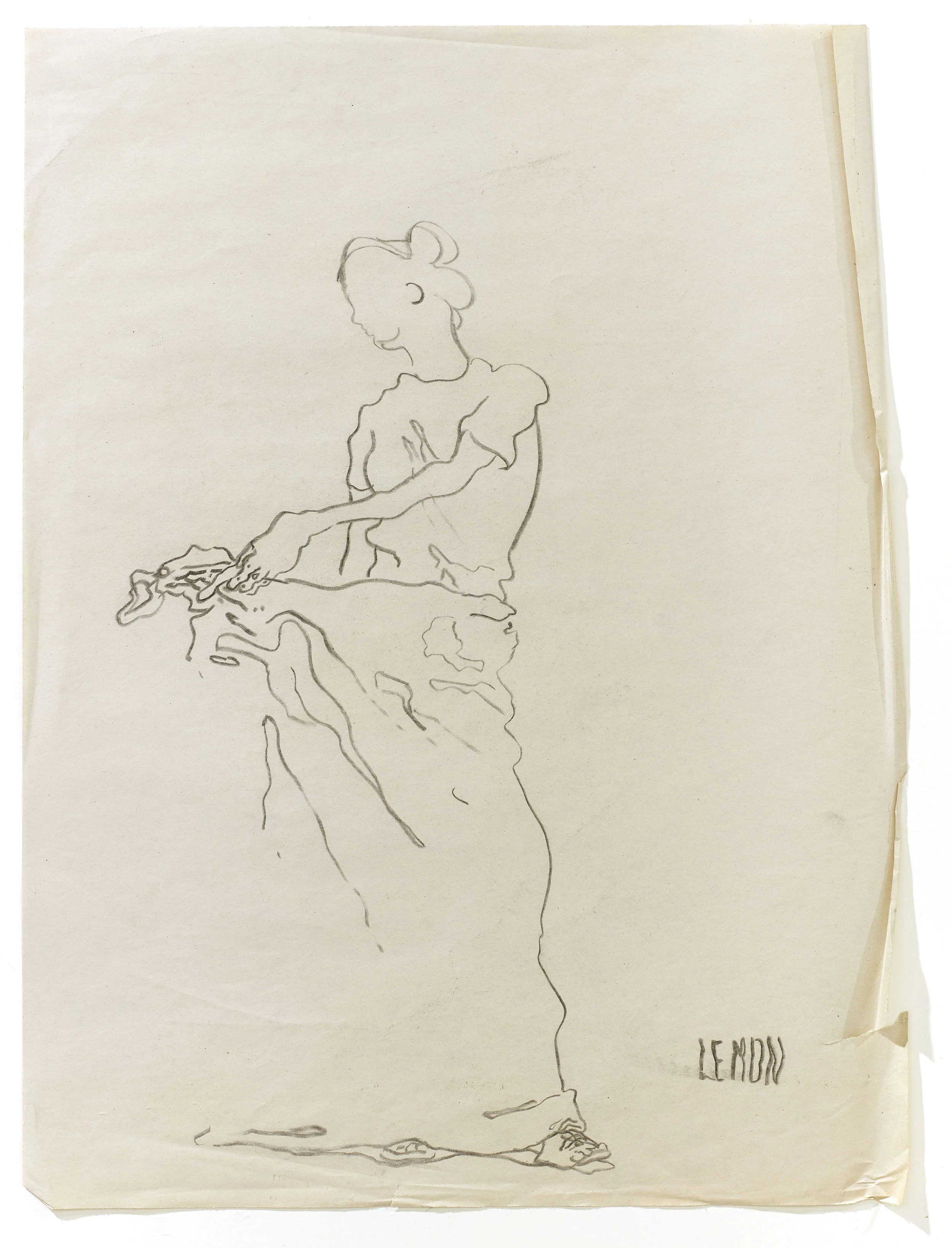 Draped figure