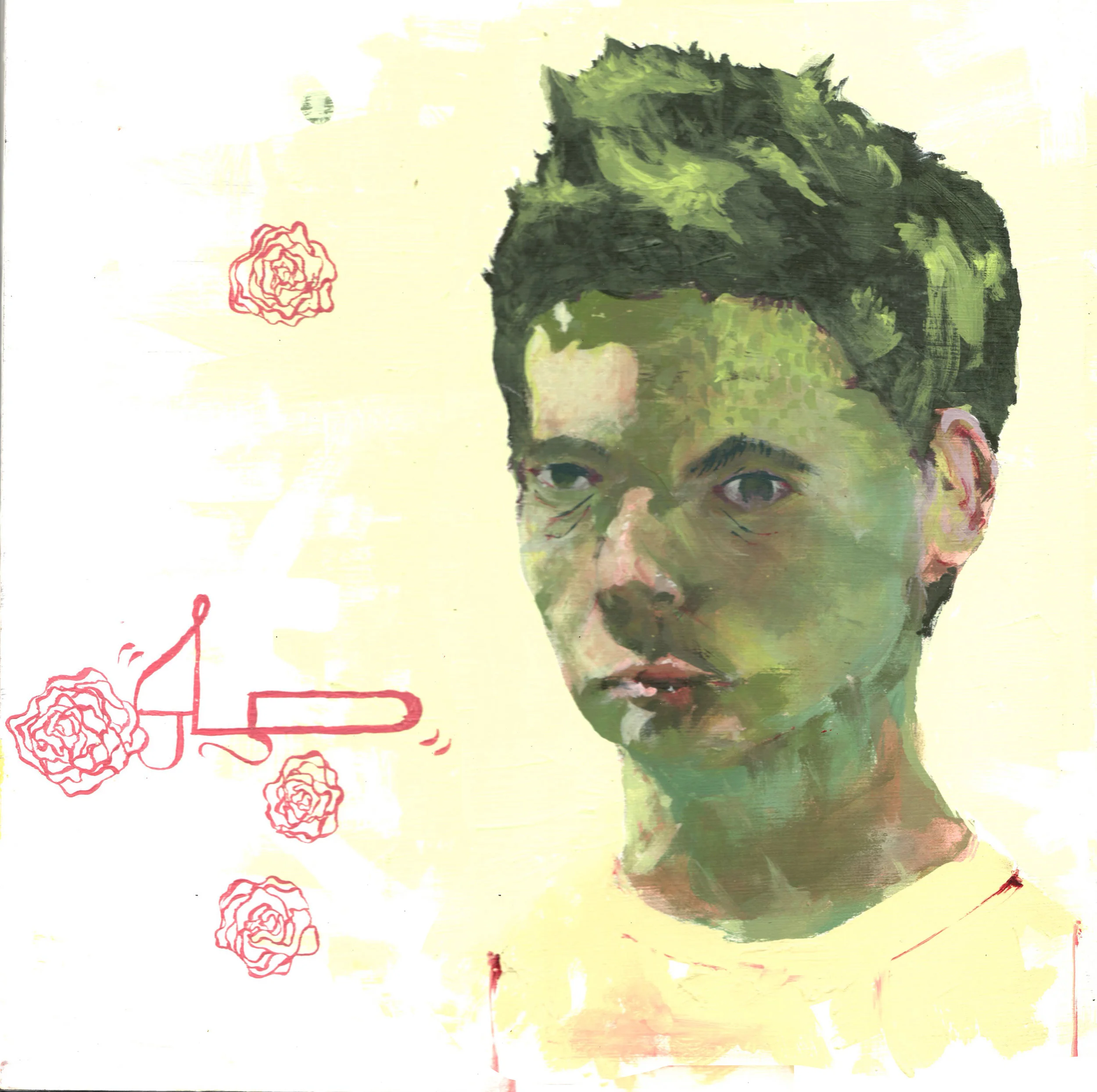 Green , 2015 Acrylic on masonite. 14” x 14”