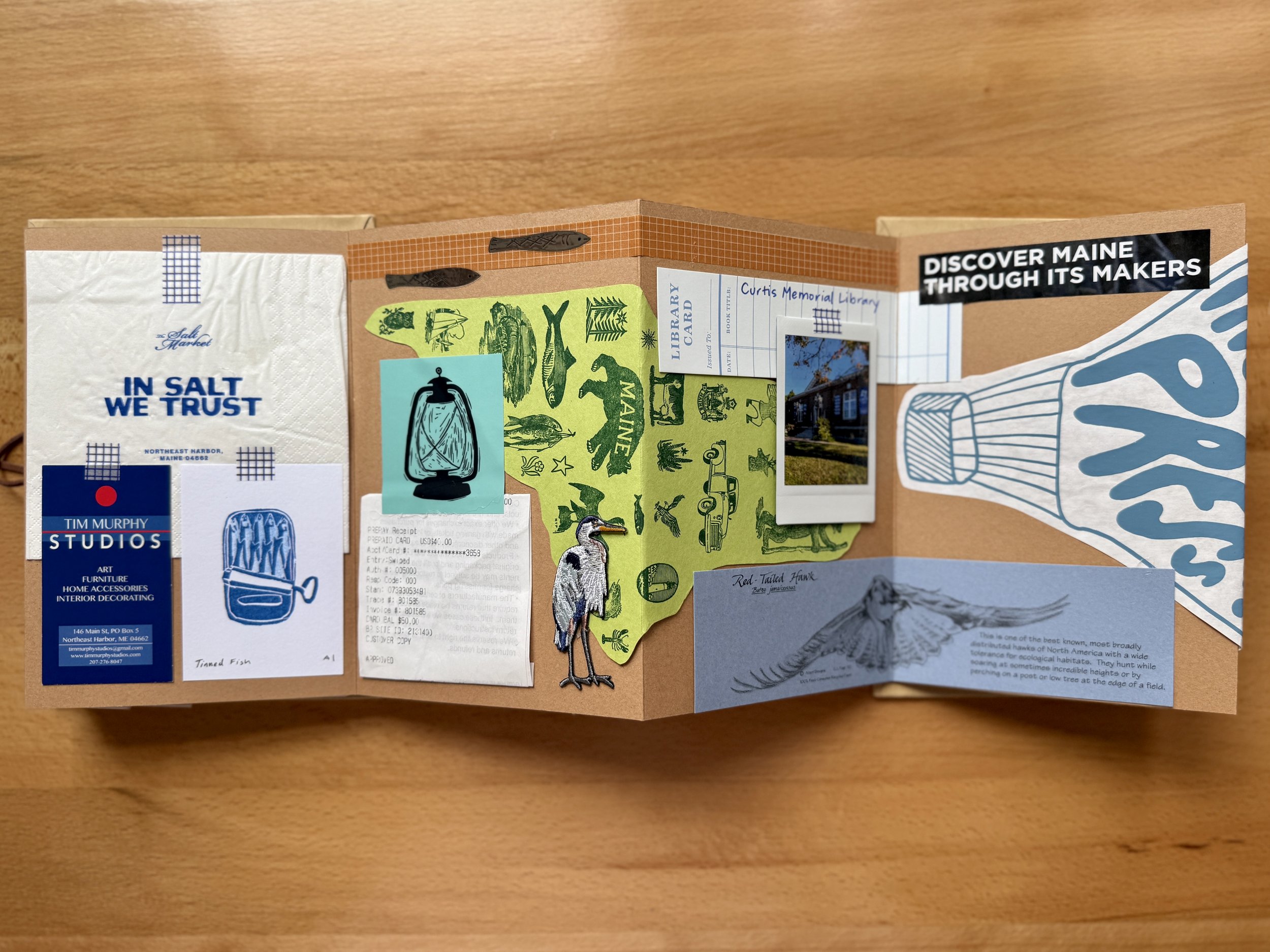 Maine themed junk journal