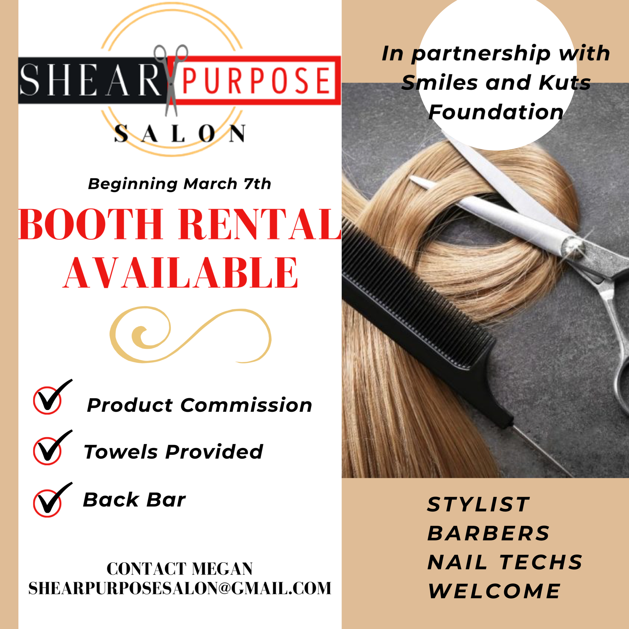 Salon Booth Rental Available 2025