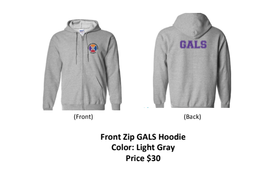 GALS Uniform Front-Zip Hoodie - Gray — Girls Athletic Leadership School Los  Angeles