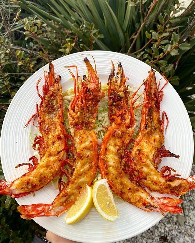 Wild Jumbo Prawns with Chili-Garlic Butter