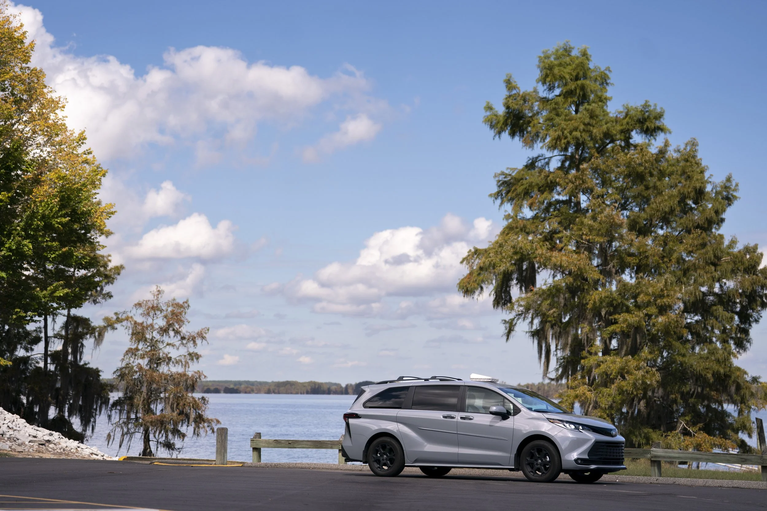 2026 Toyota Sienna Camper Van: Abe Van Helsing at Lake Marion in South Carolina. Photo by Sean Rayford