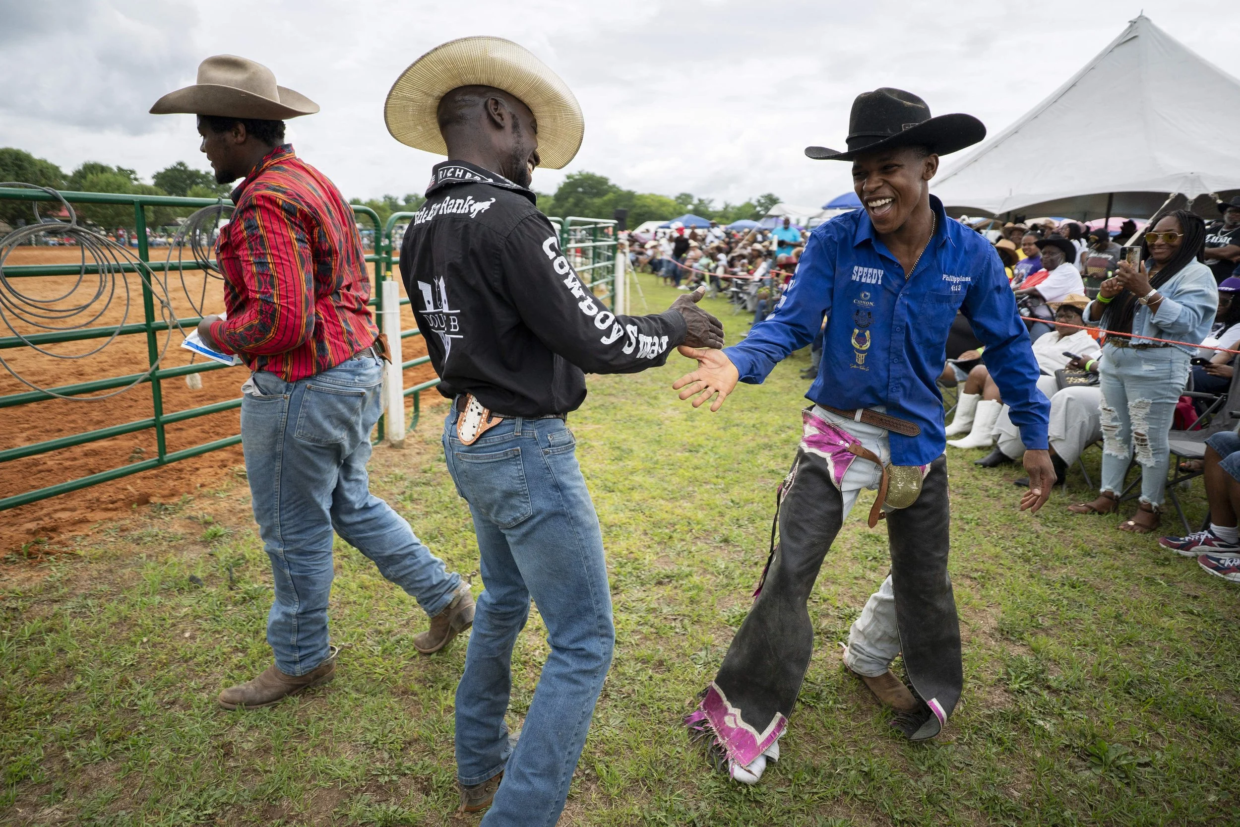 Cowboys celebrate at teh Black Cowboy Fest