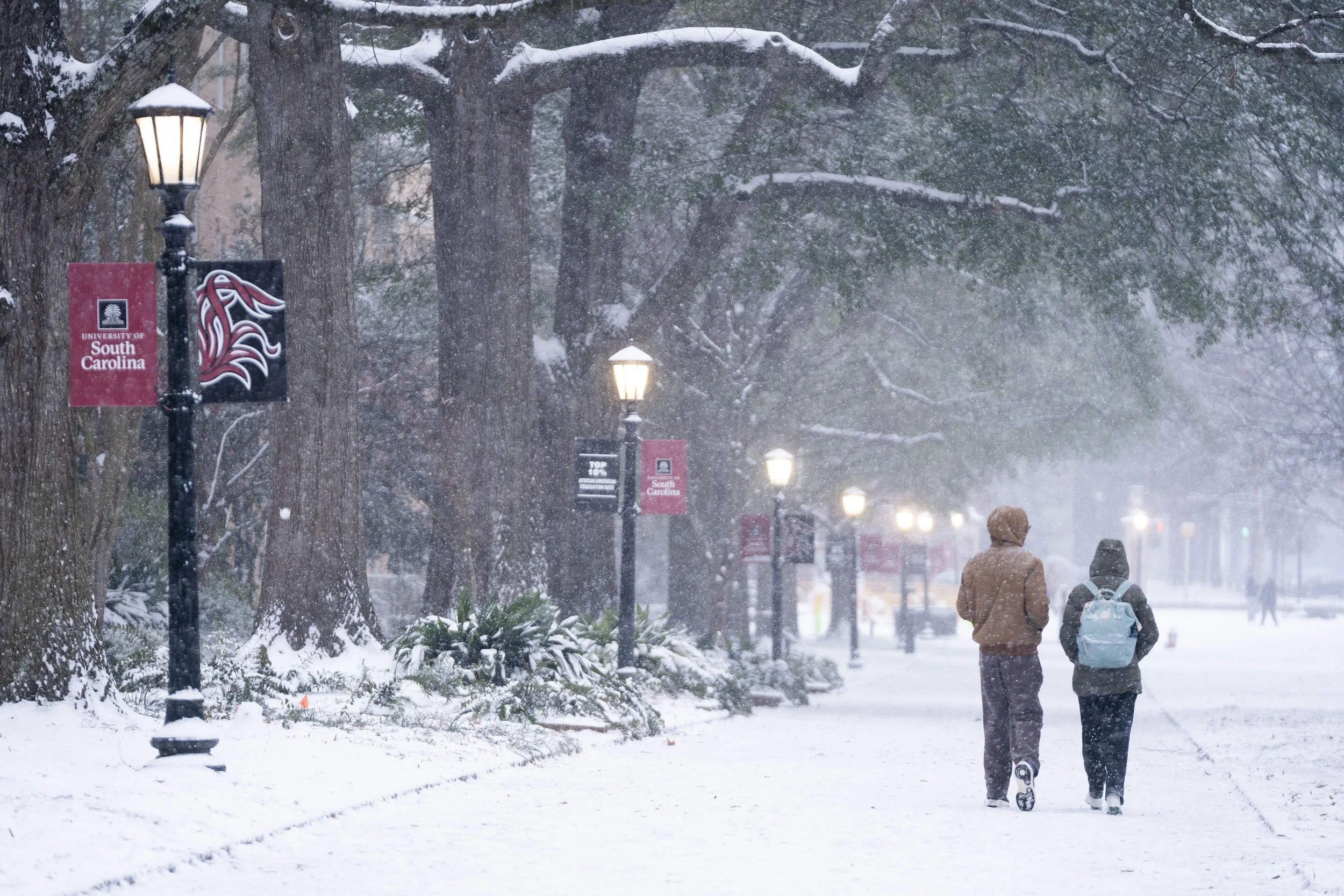 usc horseshoe Columbia Snow Storm Photos