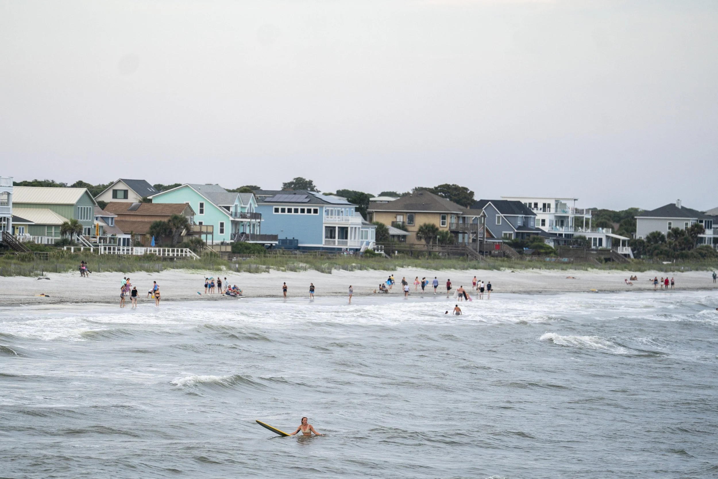 Surfing on Folly Beach