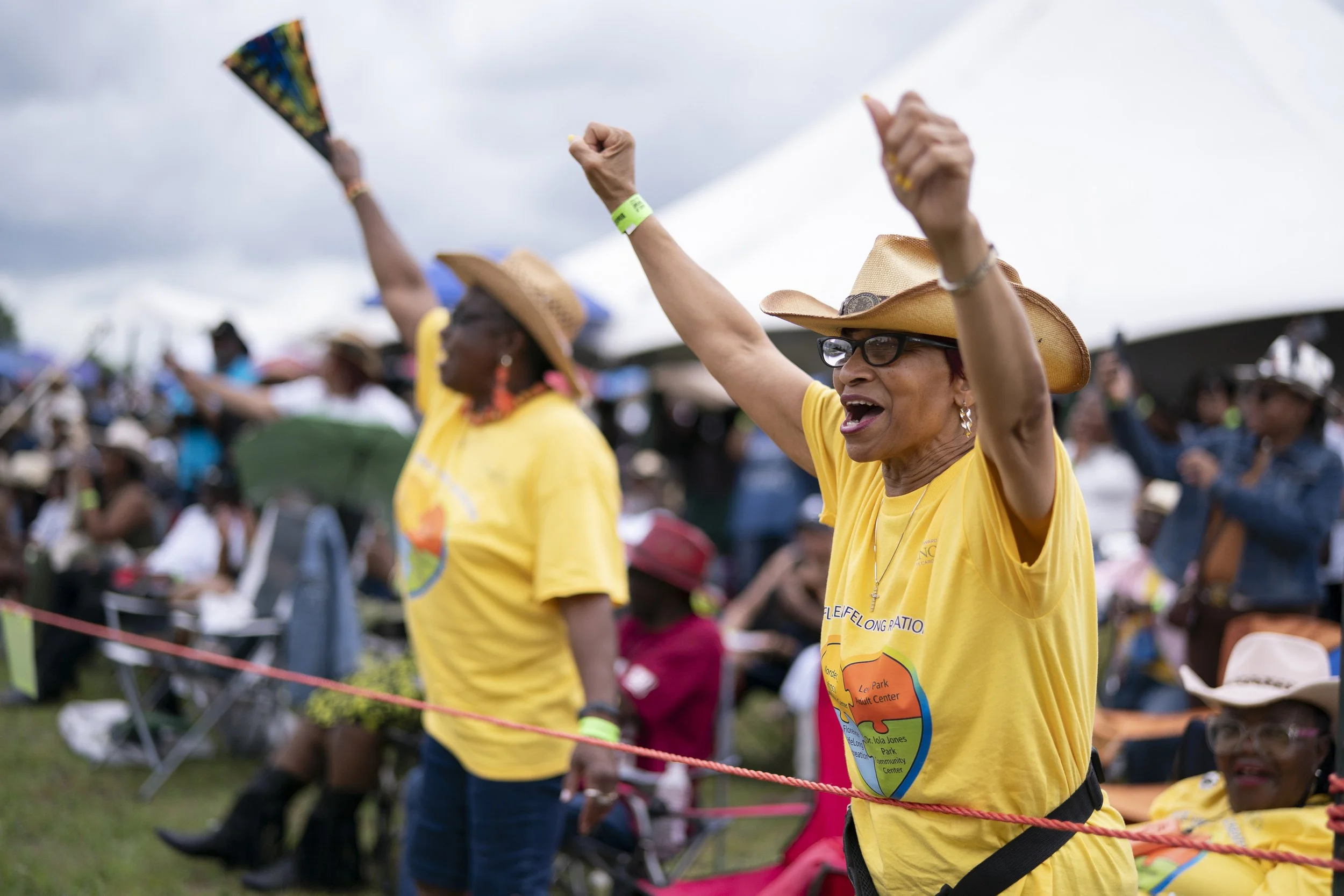 People celbrate during the Black Cowboy Fest