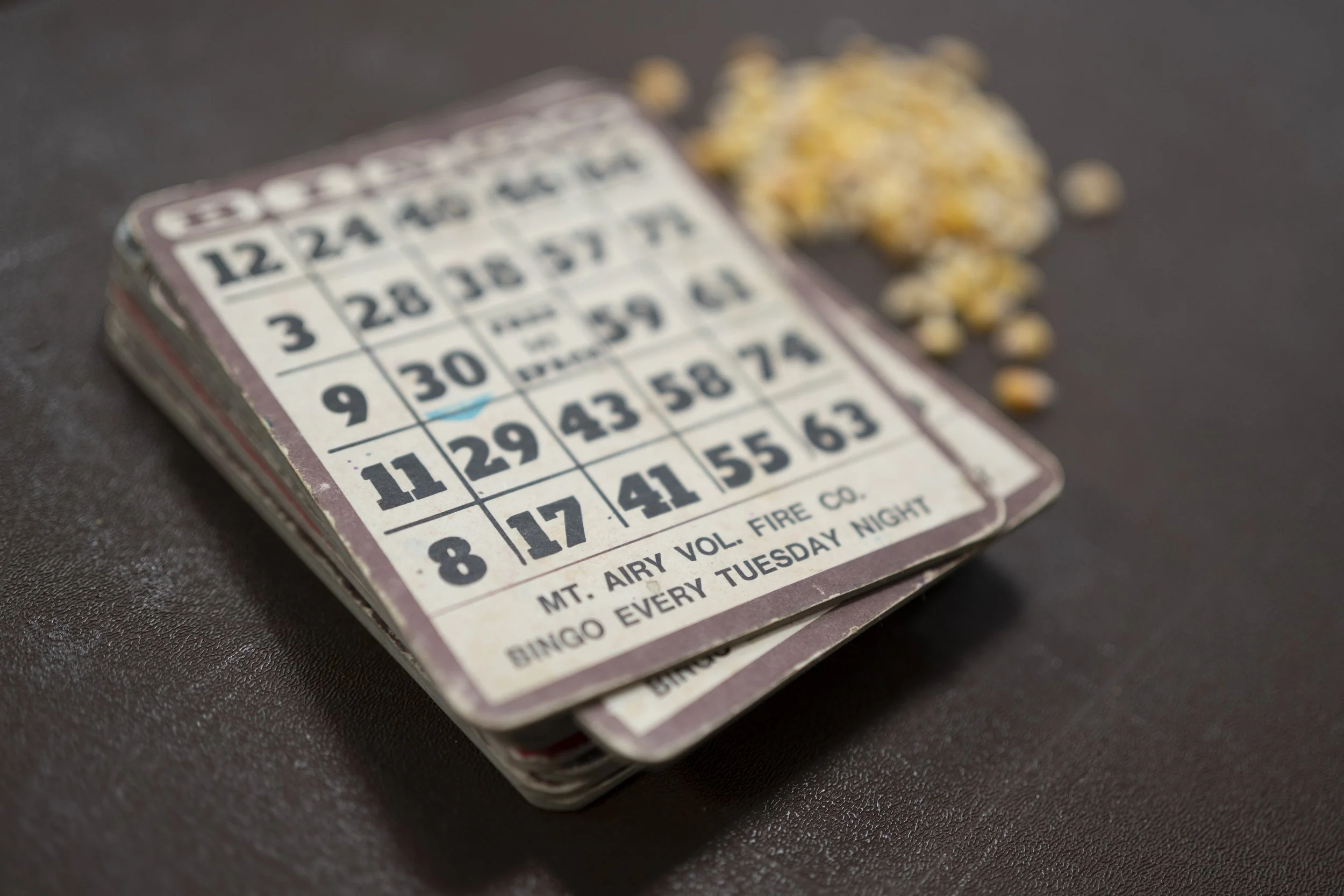 Bingo Cards at the Mt. Airy Carnival