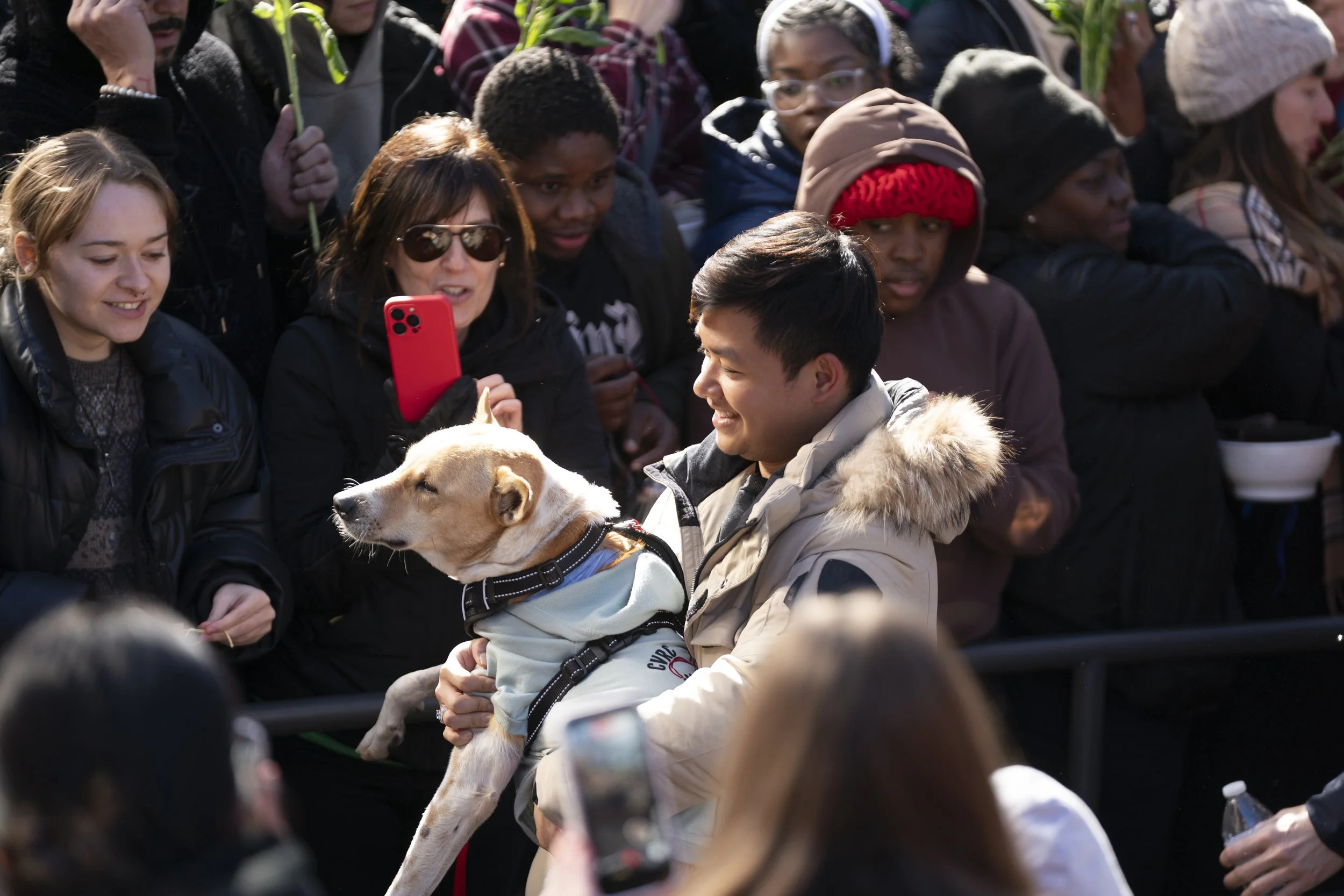Buddhist monks continue their Walk for Peace on January 15, 2026 in Charlotte, North Carolina.
