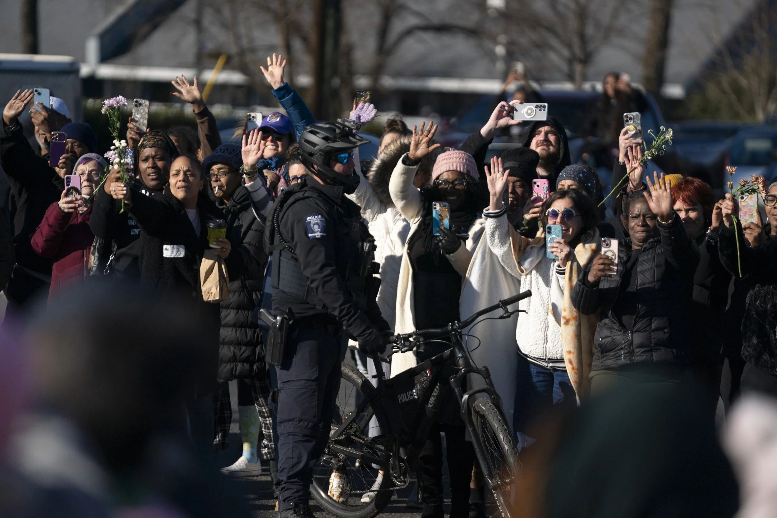 Buddhist monks continue their Walk for Peace on January 15, 2026 in Charlotte, North Carolina.