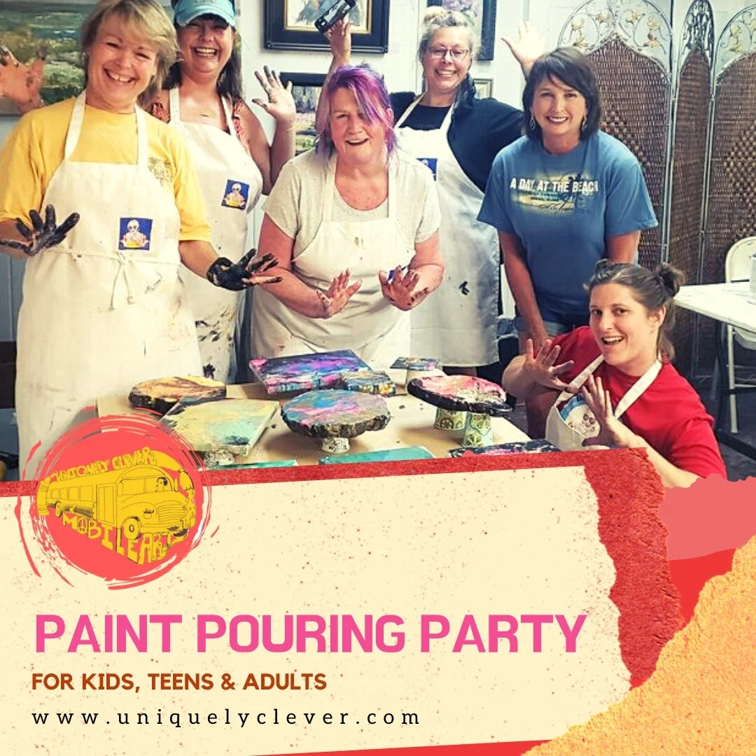 Paint Pouring Party For Kids, Teens &amp; Adults
