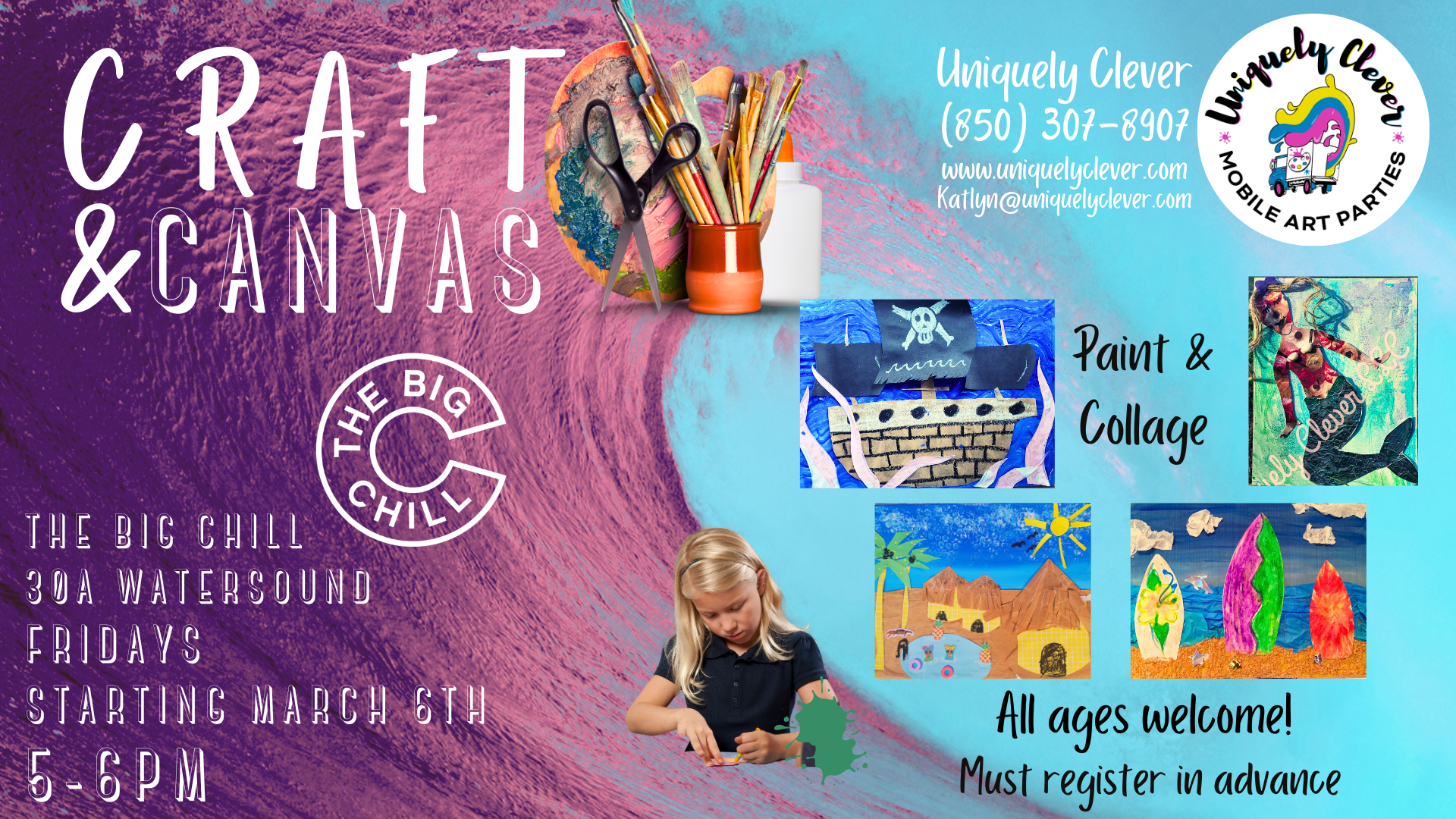Craft &amp; Canvas at the Big Chill 30a