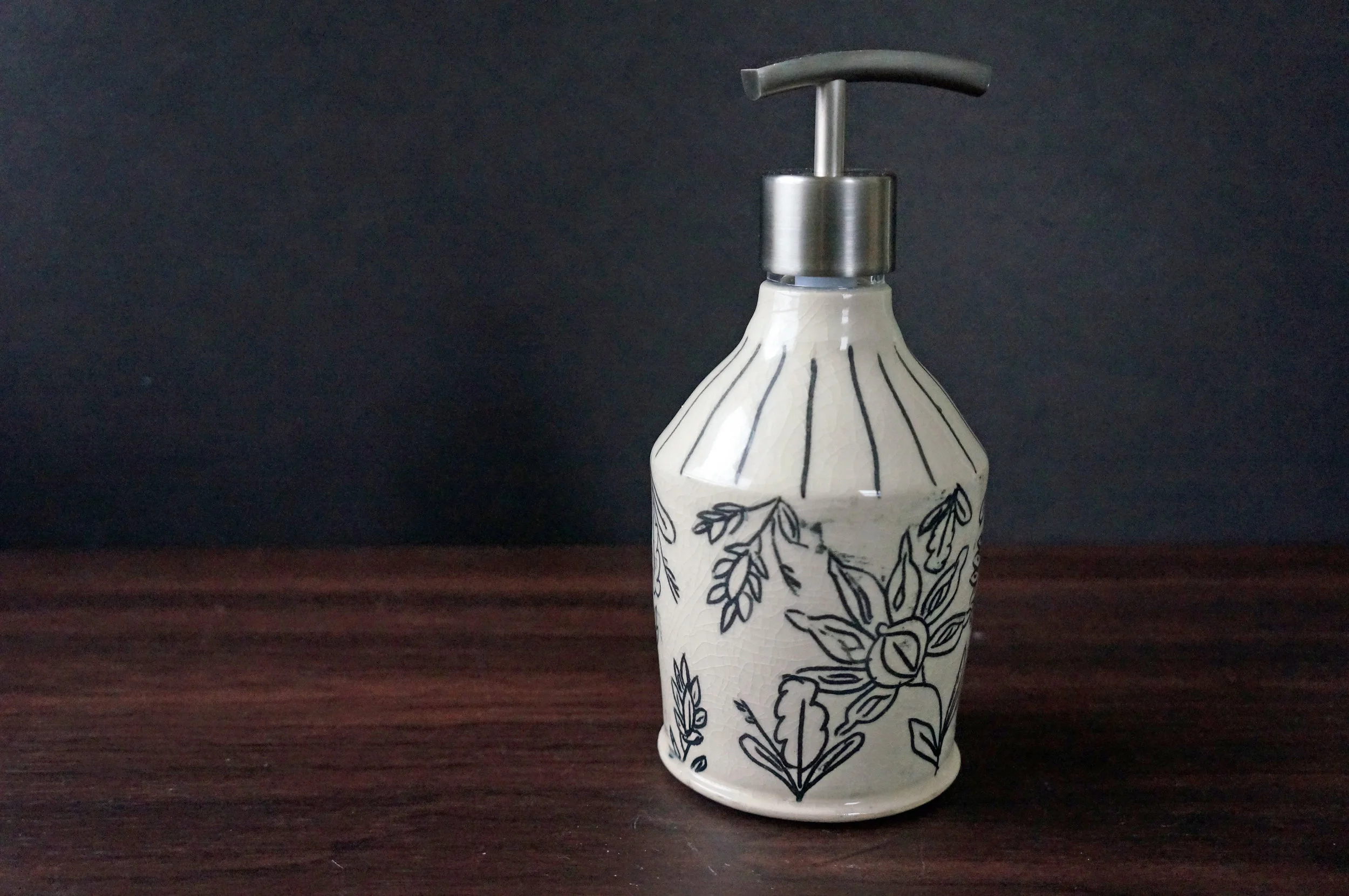 Lotion Bottle in Floral Design