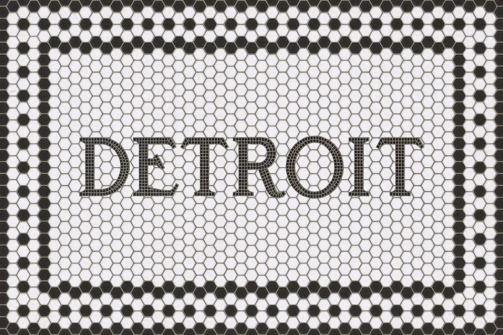 Vintage Style Vinyl Floorcloth 24 x 36