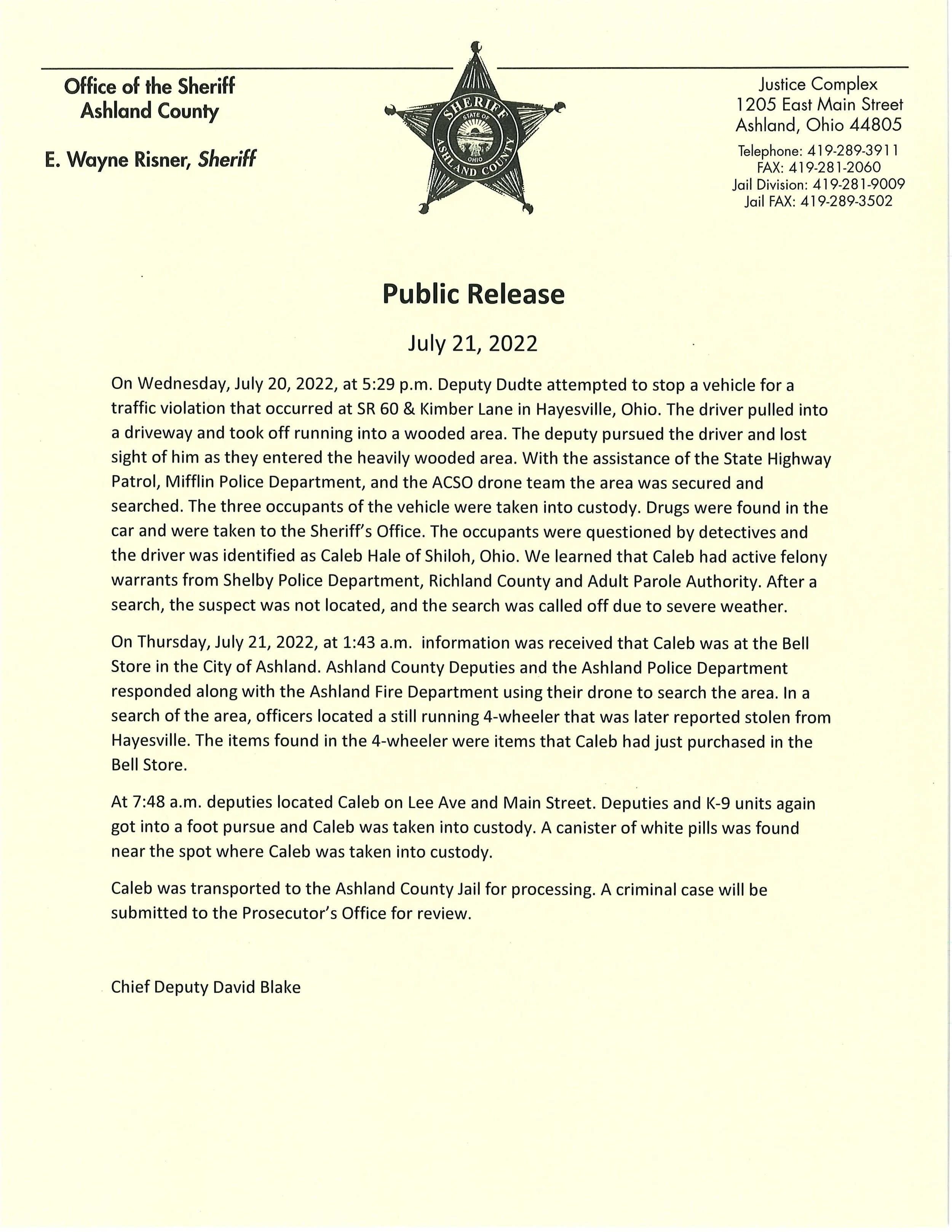 Ashland County Sheriff Office