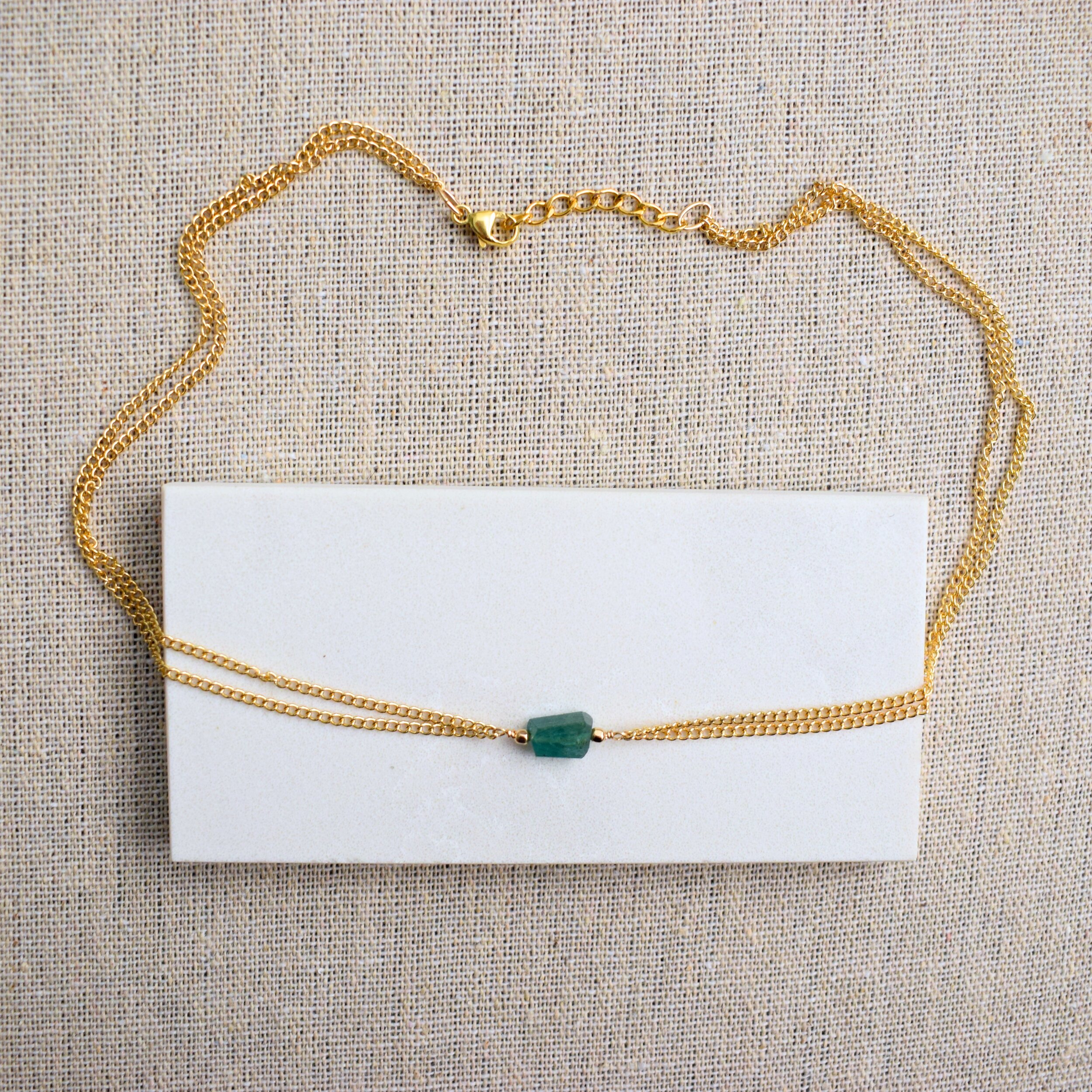 Double Chain Choker / Grandidierite