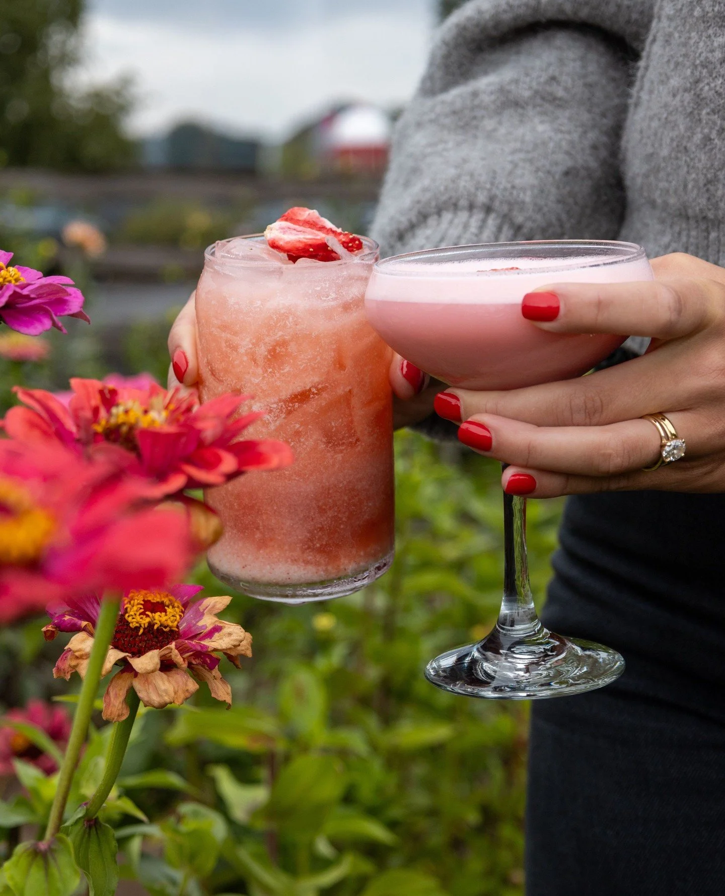 Drink pink, do good 💕 Every Resilient Rose and Strawberry Strength sold this month in Farm 12 Restaurant gives $1 back to MobileMammo NW and their fight against breast cancer in the South Sound.⁠
⁠
Pictured:⁠
Resilient Ros&eacute; - Vanilla Vodka, T