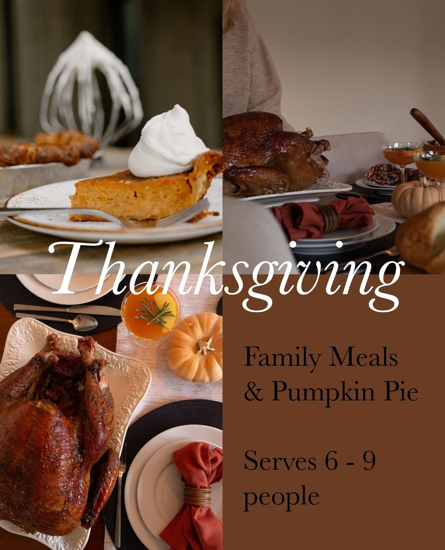Let us handle the cooking this Thanksgiving 🧡
Our housemade Thanksgiving Family Meals include everything you need for a cozy, stress-free holiday - from an herb-brined turkey to a buttery pumpkin pie.
Preorder now for pickup November 25th or 26t