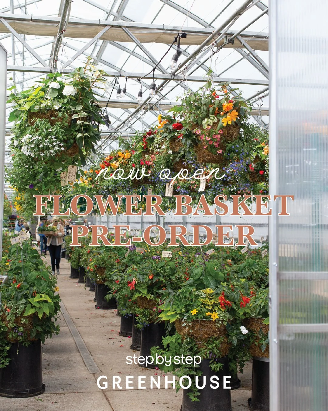 Our Loveland Greenhouse flower basket pre-order is OPEN 🌱⁠
⁠
Choose from our color combo, no-moss combo, or white moss baskets at stepbystepfamily.org/lovelandgreenhouse. ⁠
⁠
Quantities are limited, so order yours now! ⁠
⁠
BASKET PICK-UP ⁠
May 3 - M