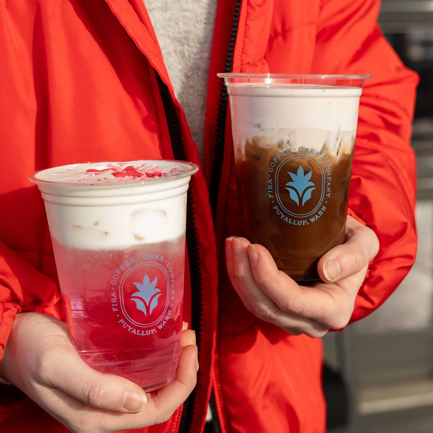 Last few days to try our Love Month Specials🩷 Which one have you tried? Chocolate Raspberry Cold Brew or Lychee Rose Lotus? 🌹⁠
⁠
Pro-tip: Top any drink with our house-made sweet cream cold foam and it's guaranteed to make it 10x better😉 ⁠