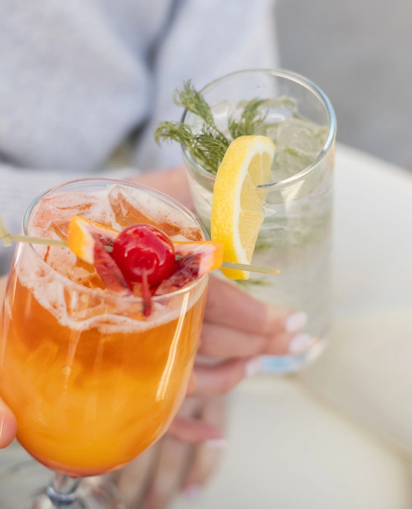 Why wait for the weekend? Try our new zero proof cocktails! Good for any day of the week! ✨️⁠
⁠
MockTai 🍹 Ritual Rum, Almond Syrup, Lime Juice, Orange Juice, Pineapple Juice, Lemon Juice, Simple Syrup⁠
⁠
The Big Dill 🍋 Seedlip Grove, Dill Simple Sy