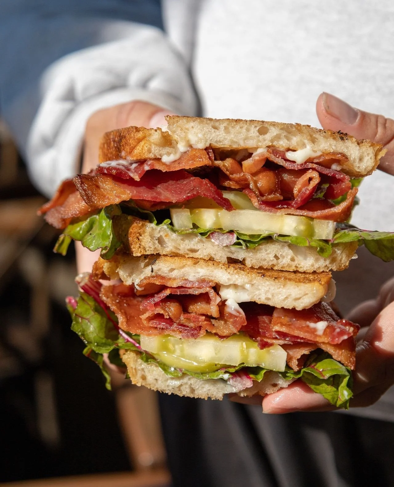 There&rsquo;s a reason our Chef&rsquo;s BLT never leaves the menu 👏 ⁠
⁠
Loaded with honey cured bacon and layered with marinated green tomatoes, we have a feeling this will be your next go-to!