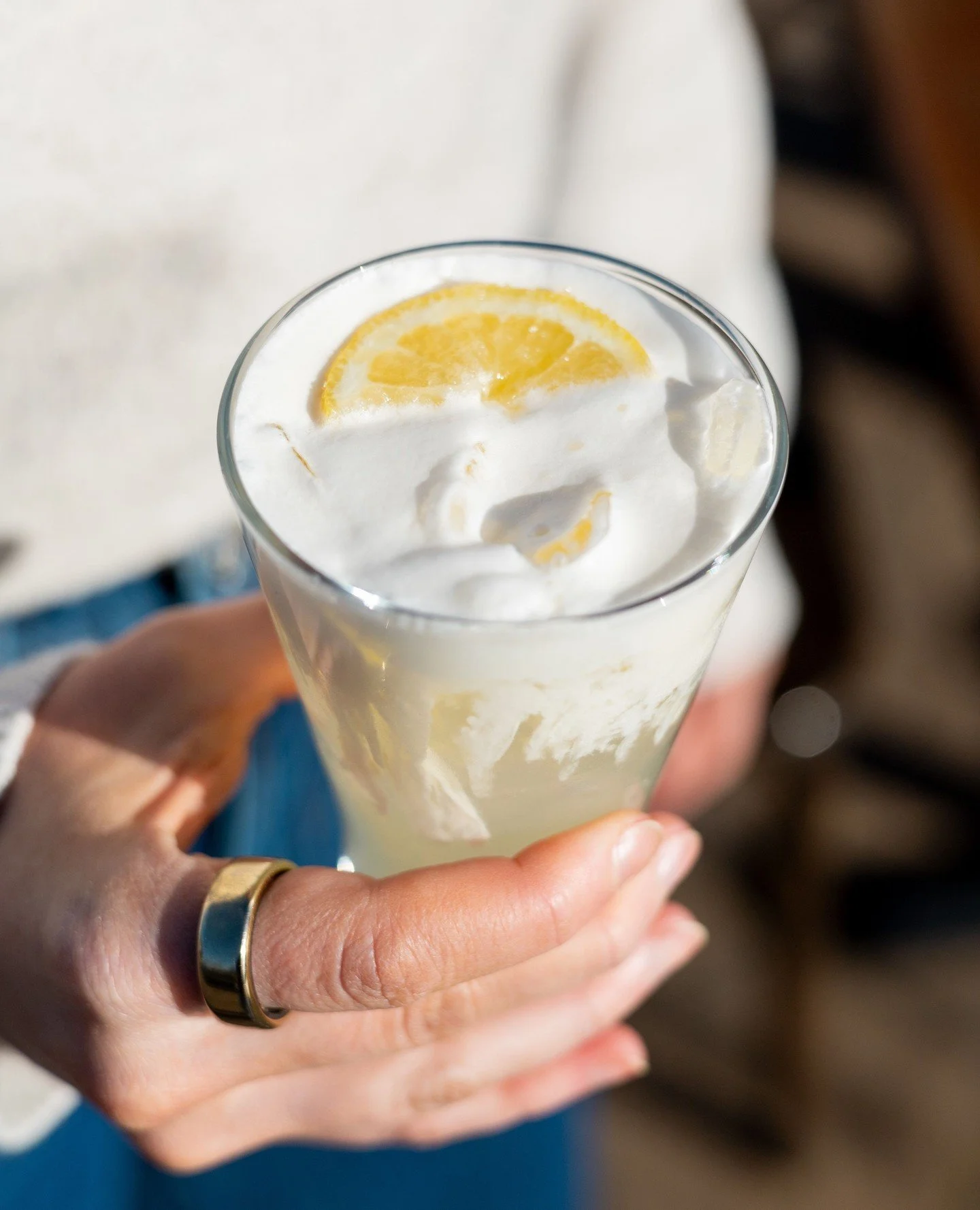 Dessert? How about an after dinner cocktail?🍋⁠
⁠
Meet Farm 12's Tropical Sunshine made with Malibu Rum, limoncello, vanilla syrup, lemonade, and coconut cold foam. It's perfect for an after dinner treat when you're not quite ready for the evening to
