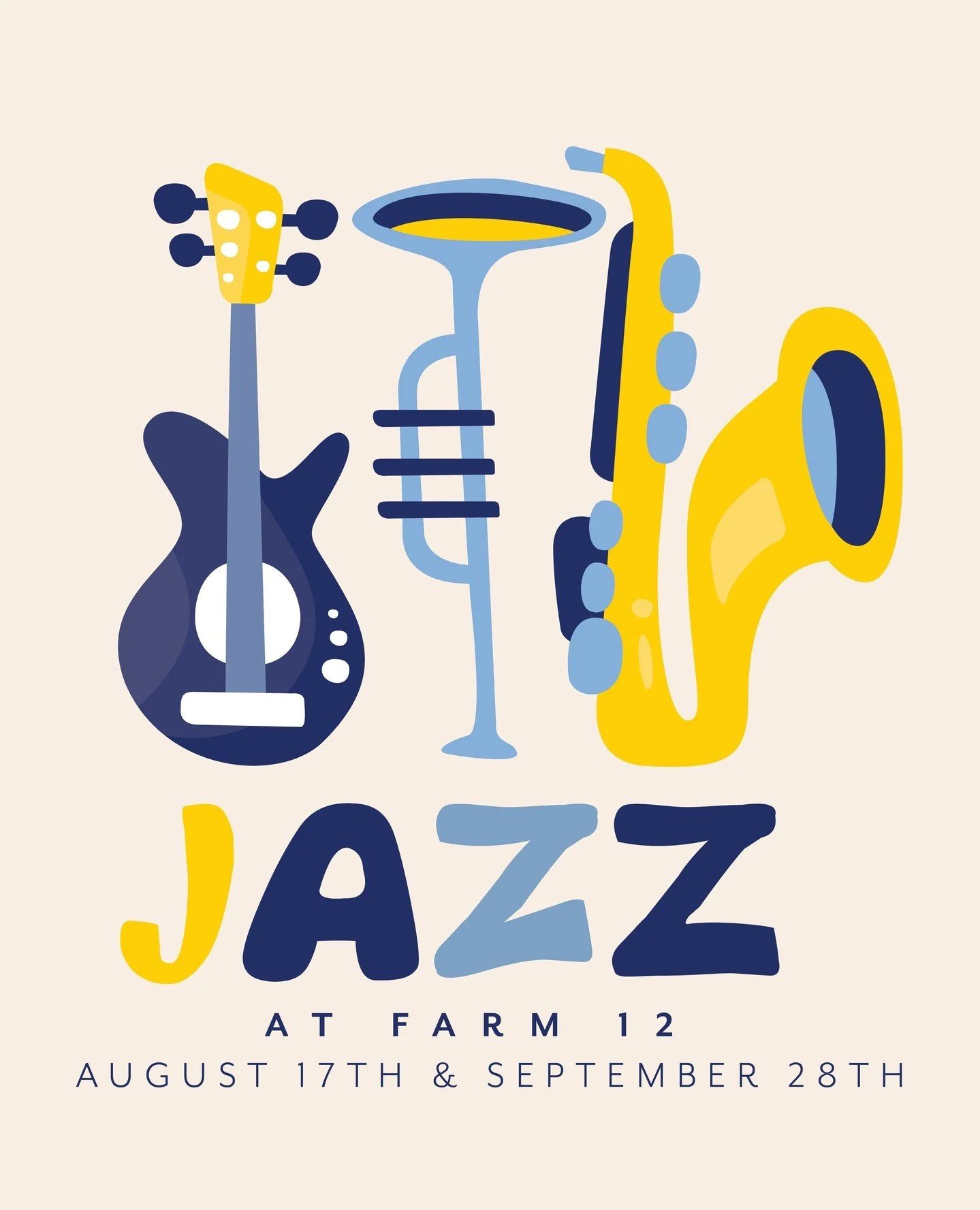 Mark your calendars! Jazz Nights at Farm 12 are here🎷⁠
⁠
August 17th &amp; September 28th⁠
⁠
Join us for a fun night with The Kareem Kandi World Orchestra🎶 ⁠
⁠
Enjoy live jazz paired perfectly with your Farm 12 favorites, served table side in our E