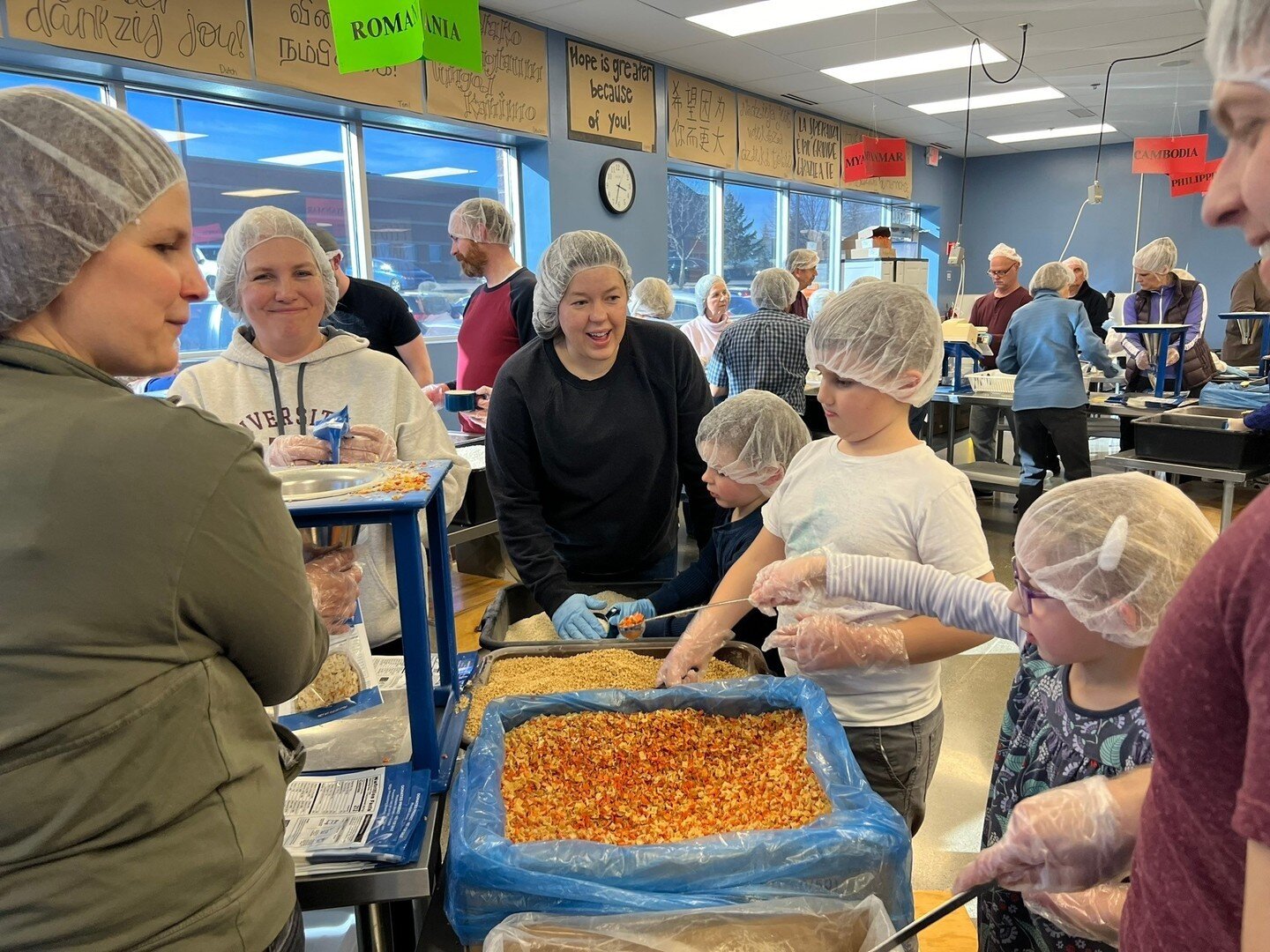 As Rev. Christian said in Sunday's sermon, generosity has the power to relieve suffering. Our church family was able to do this together in a hands-on way at Feed My Starving Children last weekend. 🍛⁠
⁠
Almsgiving, the third pillar of Lent, is marke