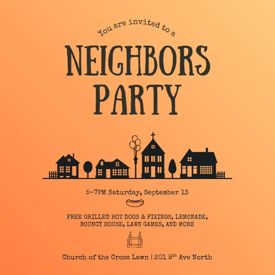 We&rsquo;re so thankful for YOU and all our neighbors in Hopkins! That&rsquo;s why you&rsquo;re invited to a party on our front lawn starting tomorrow at 5pm. It&rsquo;s our church&rsquo;s 21st birthday this weekend, and a reason to celebrate togethe