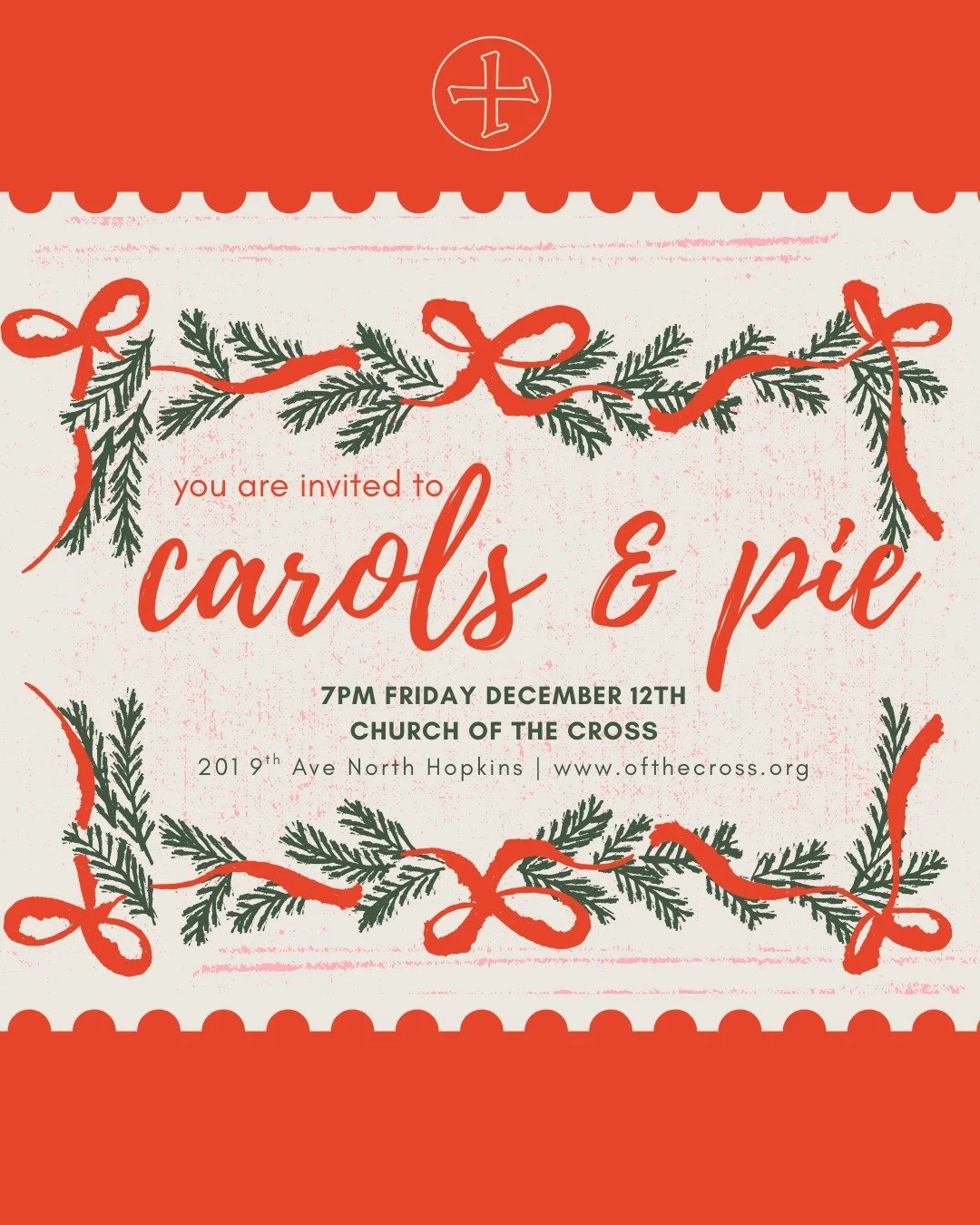 Only one week away! 🎶🥧 Join us in our cozy, candlelit sanctuary to sing your favorite Christmas carols with others in the Hopkins community. This is a free event, and all ages are welcome. 
.
.
.
#bethechurch #churchcommunity #churchfamily #localch