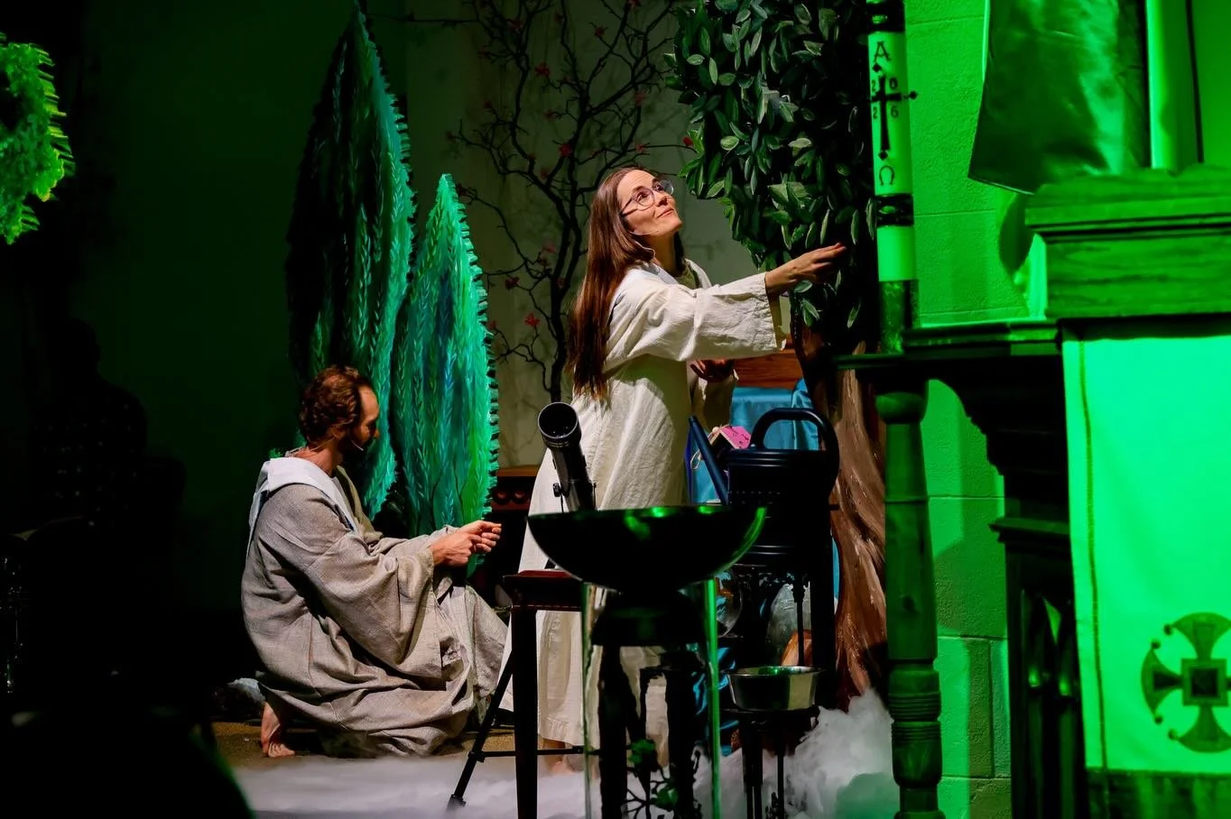 Easter Vigil, Part 1: The stories of God&rsquo;s loving faithfulness throughout time came alive, once again, in the most creative ways during our Easter Vigil service last weekend. 🐟🌊🌈 
.
.
.
#eastervigil #holyweek #oldtestament #anglican #hopkins