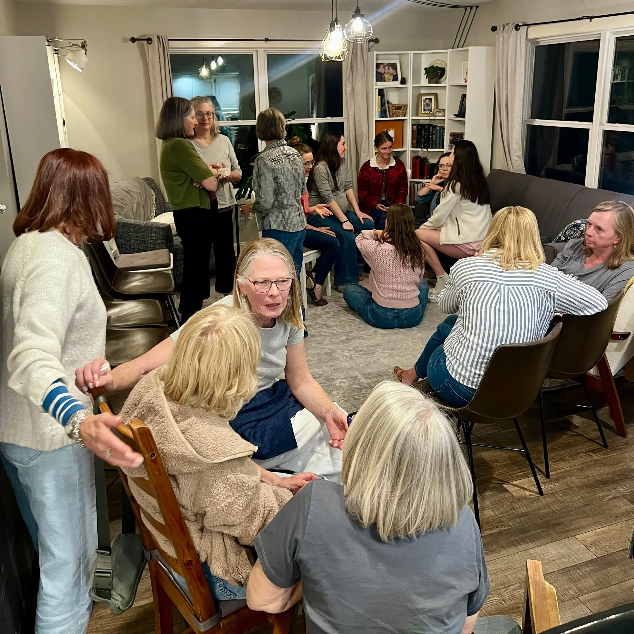 3 things that start with "L" you'll find at our monthly gathering for Women's Fellowship...

1) Lively conversations
2) Laugher
3) DeLISHous snacks

Well, close enough. 😉  Last week's gathering was such a joy with intergenerational bonding