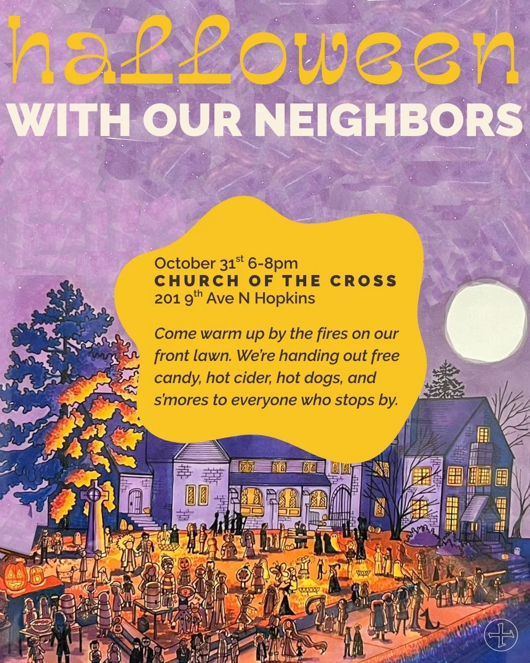 Got plans for Halloween? 🎃 We&rsquo;d love to welcome you on our lawn for free candy, s&rsquo;mores, hot dogs, and apple cider. Drop by on your trick-or-treat route or stay awhile around the fires. It&rsquo;s a favorite stop for many in the Hopkins 