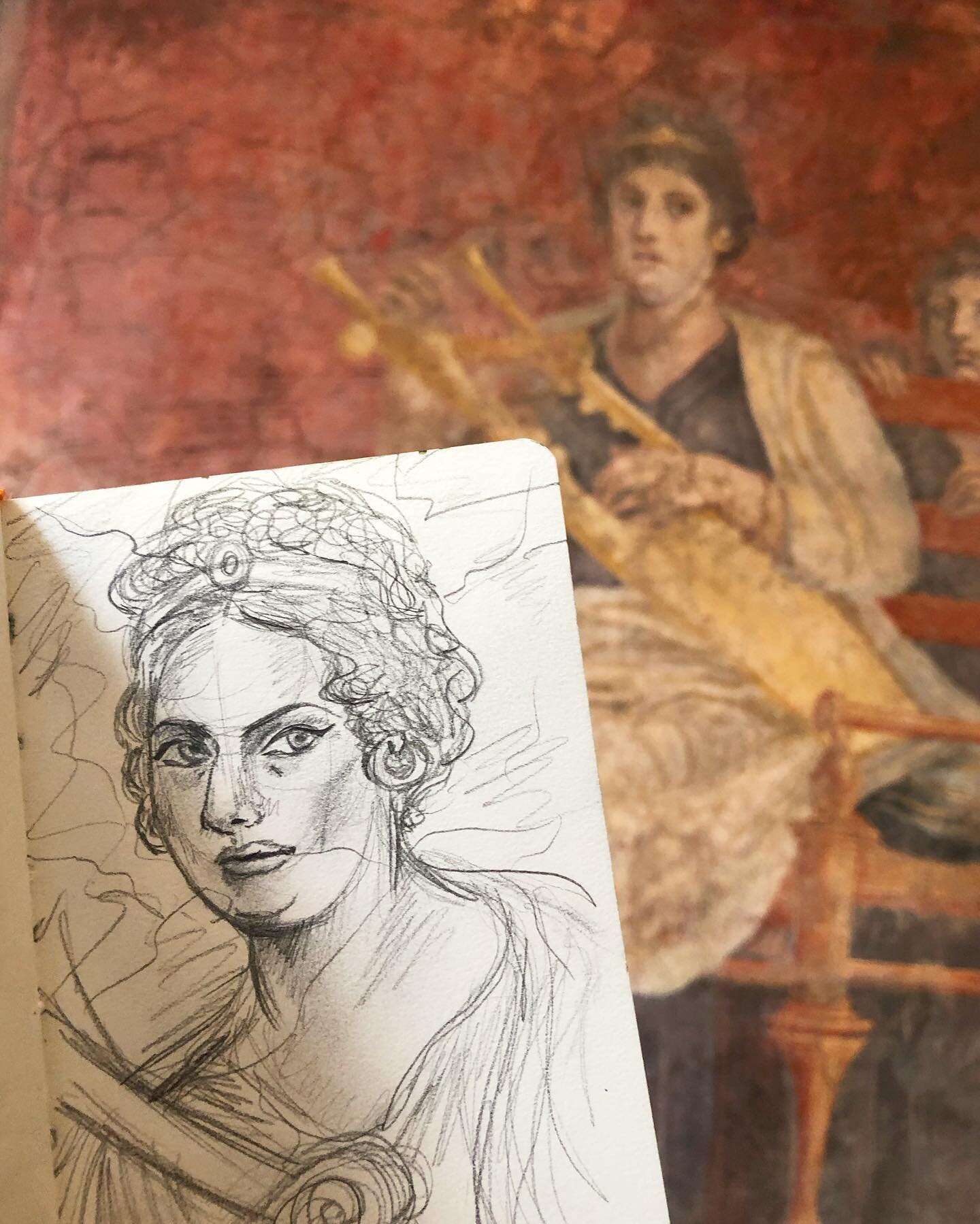 a few sketches from @metmuseum today! excited to add some paint to these 🏛✨