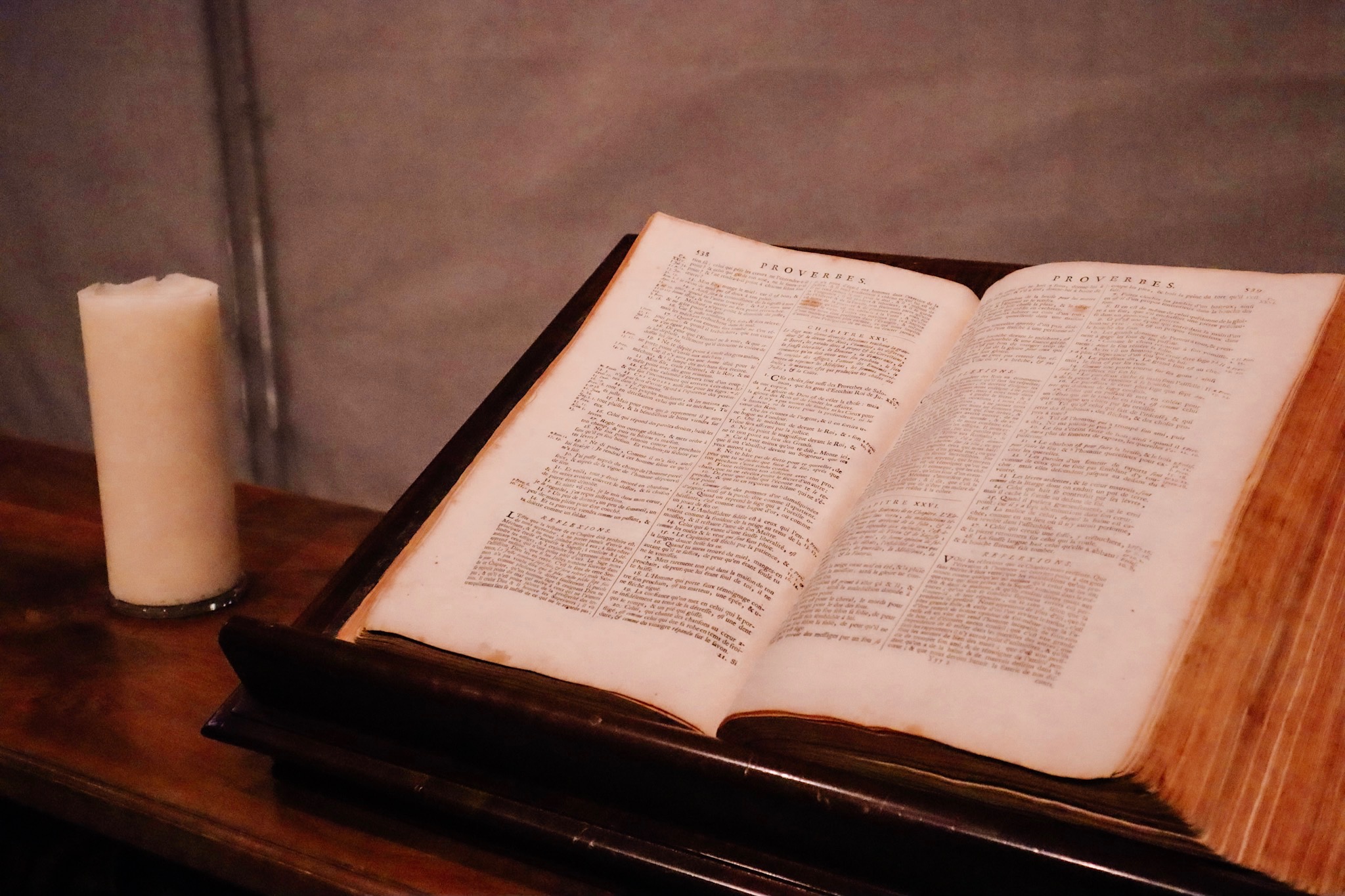 French Bible at the St. Pierre Cathedral