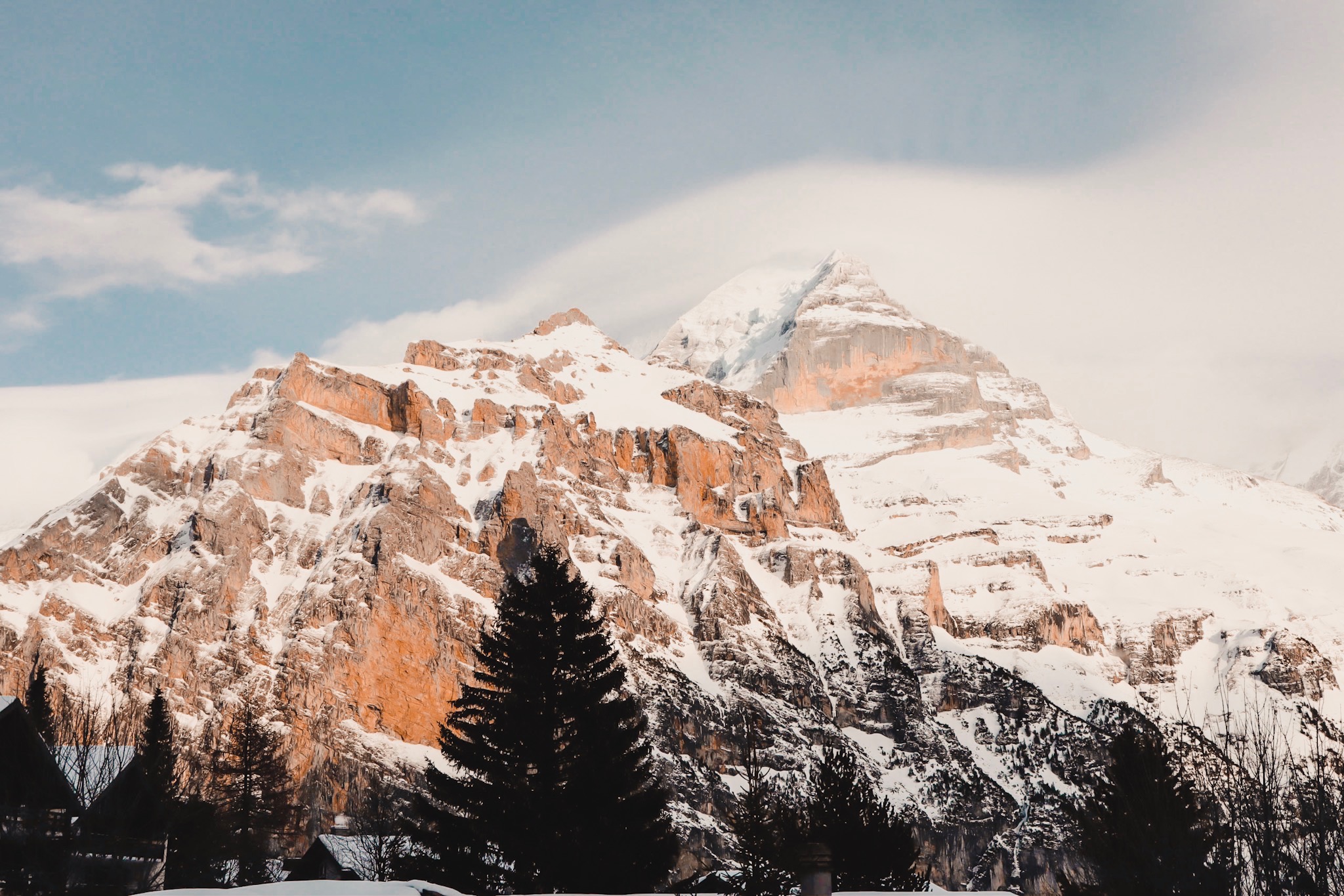 A view of the Eiger Mountain from our hotel