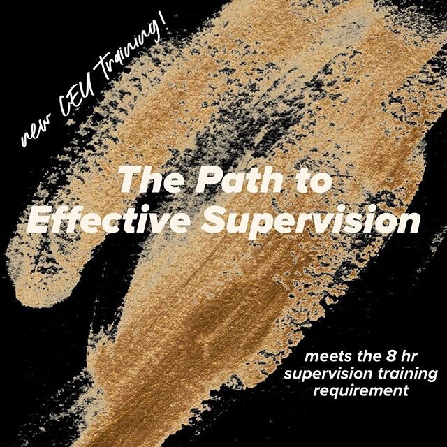 We have a new training - link in bio to purchase!

This training program is based on the BACB Supervisor Training Curriculum Outline (2.0) but is offered independent of the BACB. Cost is $80 and it meets the entire 8 hour supervision requirement.