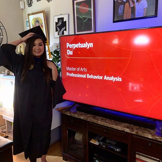 Perlyn started as a behavior technician in 2015, began a Master&rsquo;s program in Professional Behavior Analysis through our partnership with the Florida Institute of Technology, and this past week, she graduated (in an online ceremony!) 🎓 .
We&rsq