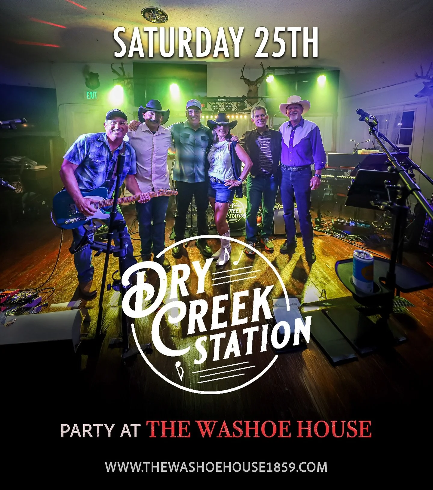 🎉 The party continues this coming Saturday, October 25th!! Dry Creek Station makes their come back to the Washoe House and you can&rsquo;t miss it!! 🙌🏽 Starting at 7:00pm you are gonna have a great time!! 

#drycreekstation #washoehouse #livemusic