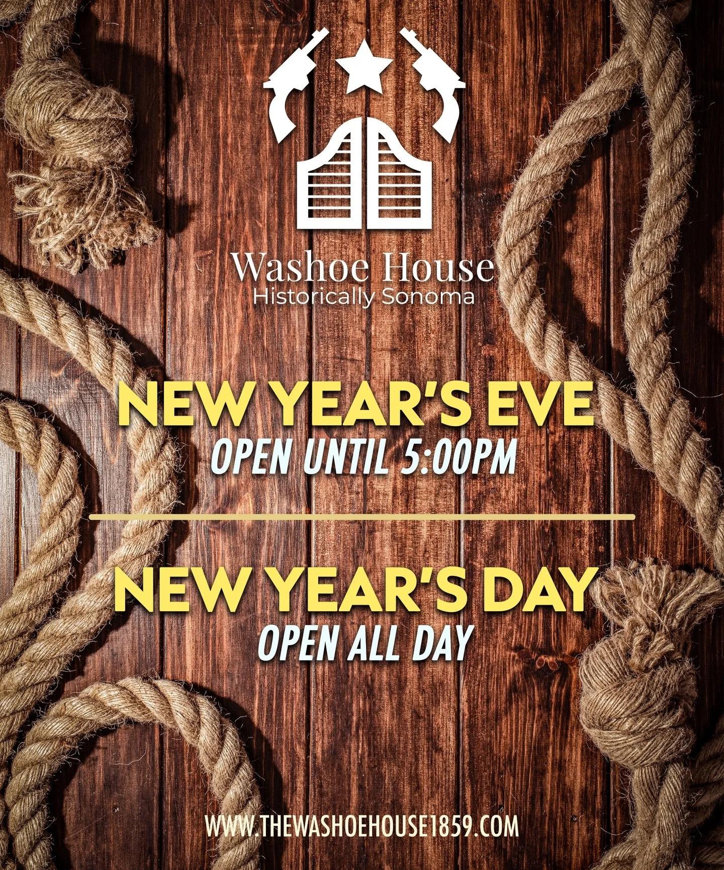 🎆 New Year&rsquo;s Eve and New Year&rsquo;s Day Hours at the Washoe!🤠 #washoehouse #historicdiner