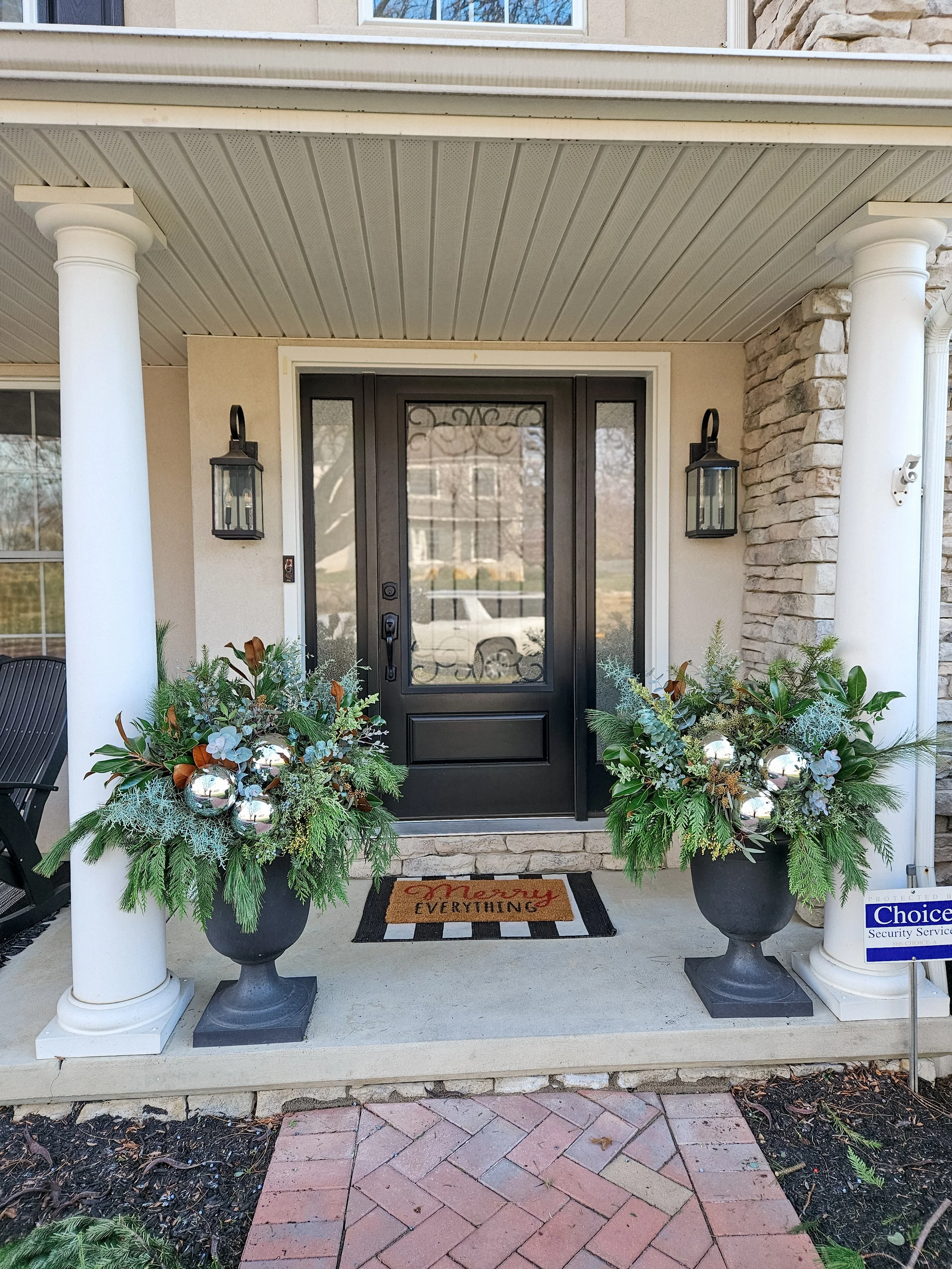 Custom Winter Planters and Window Boxes