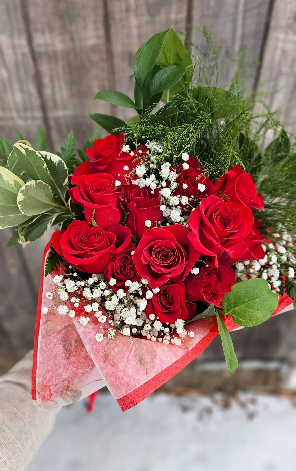 Valentine's Wrapped Roses